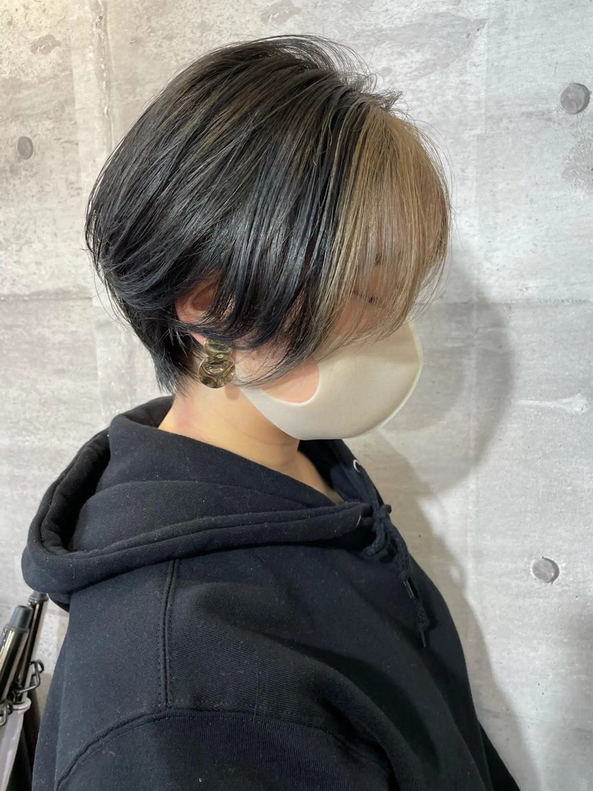 ショート カラー ハンサムショート アッシュ ハイライトカラー イルミナカラー インナーカラー 江上拓郎/ショート /酸性ストレートのヘアスタイル