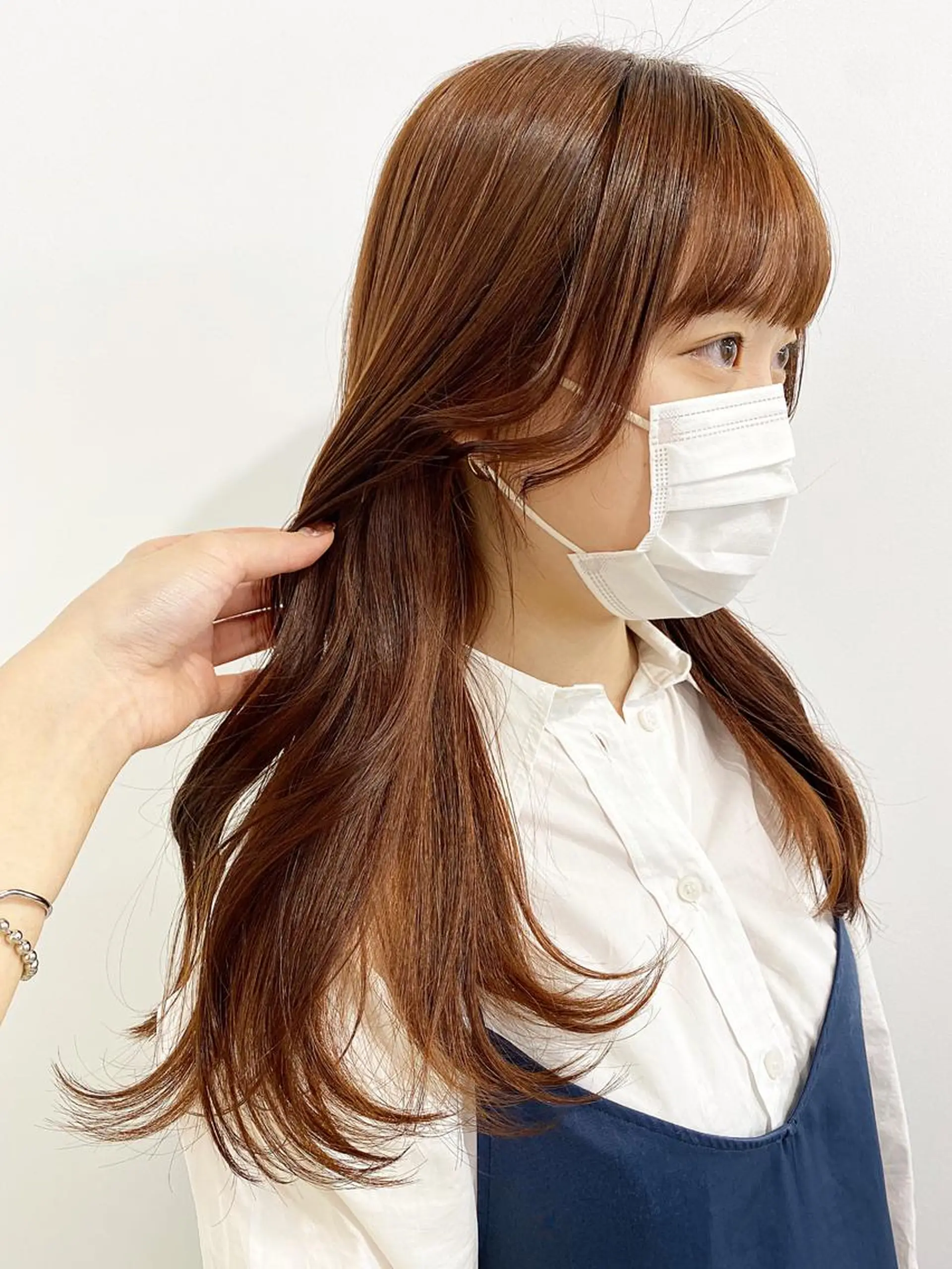 ロング カラー ヘアアレンジ ブリーチ ブラウンカラー オレンジ オレンジブラウン レイヤー/ハイトーン 🧸SENAのヘアスタイル