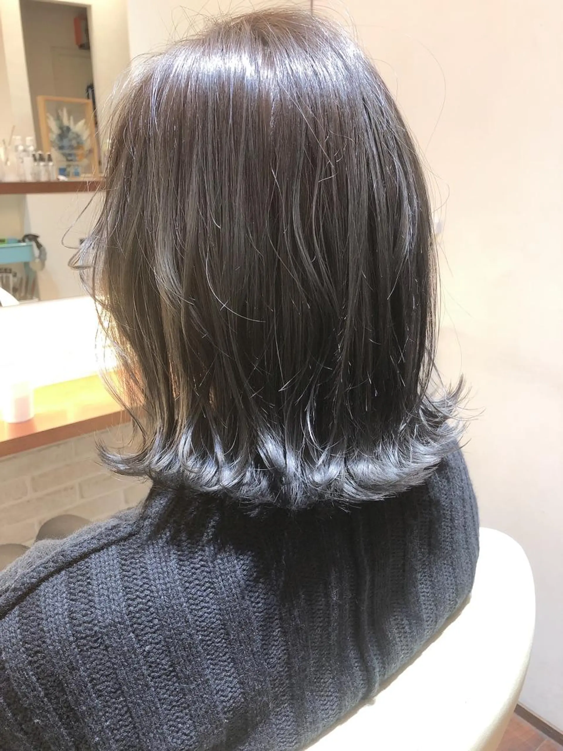 ミディアム カラー グレージュ CoCooN satoshiのヘアスタイル