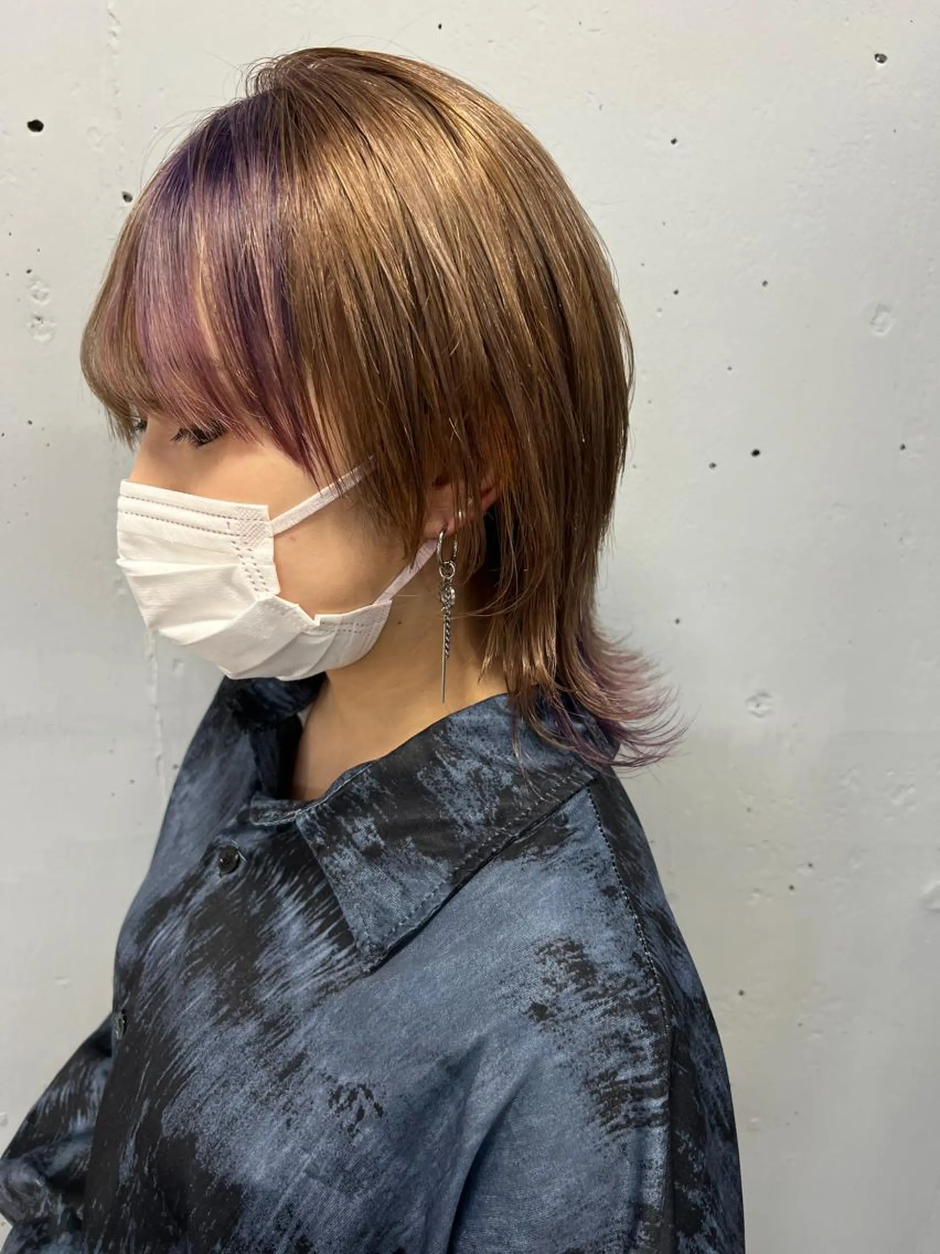 ショート ブリーチ/ウルフ ハッシュカット/石山のヘアスタイル