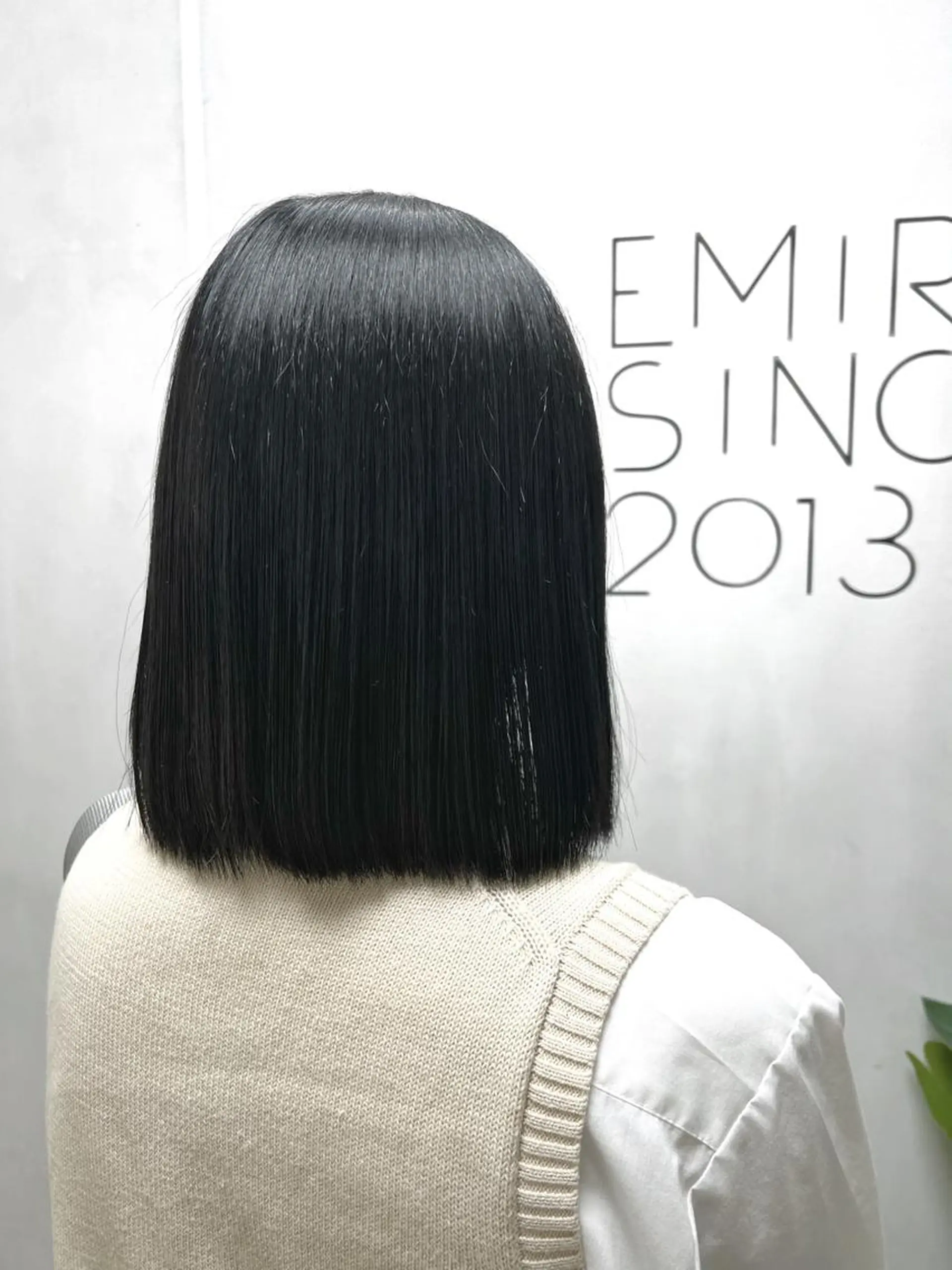 セミロング カラー 黒髪 ブルーカラー ブルーブラック 🦋.*˚オタク美容 師アキバノノカ🦋のヘアスタイル