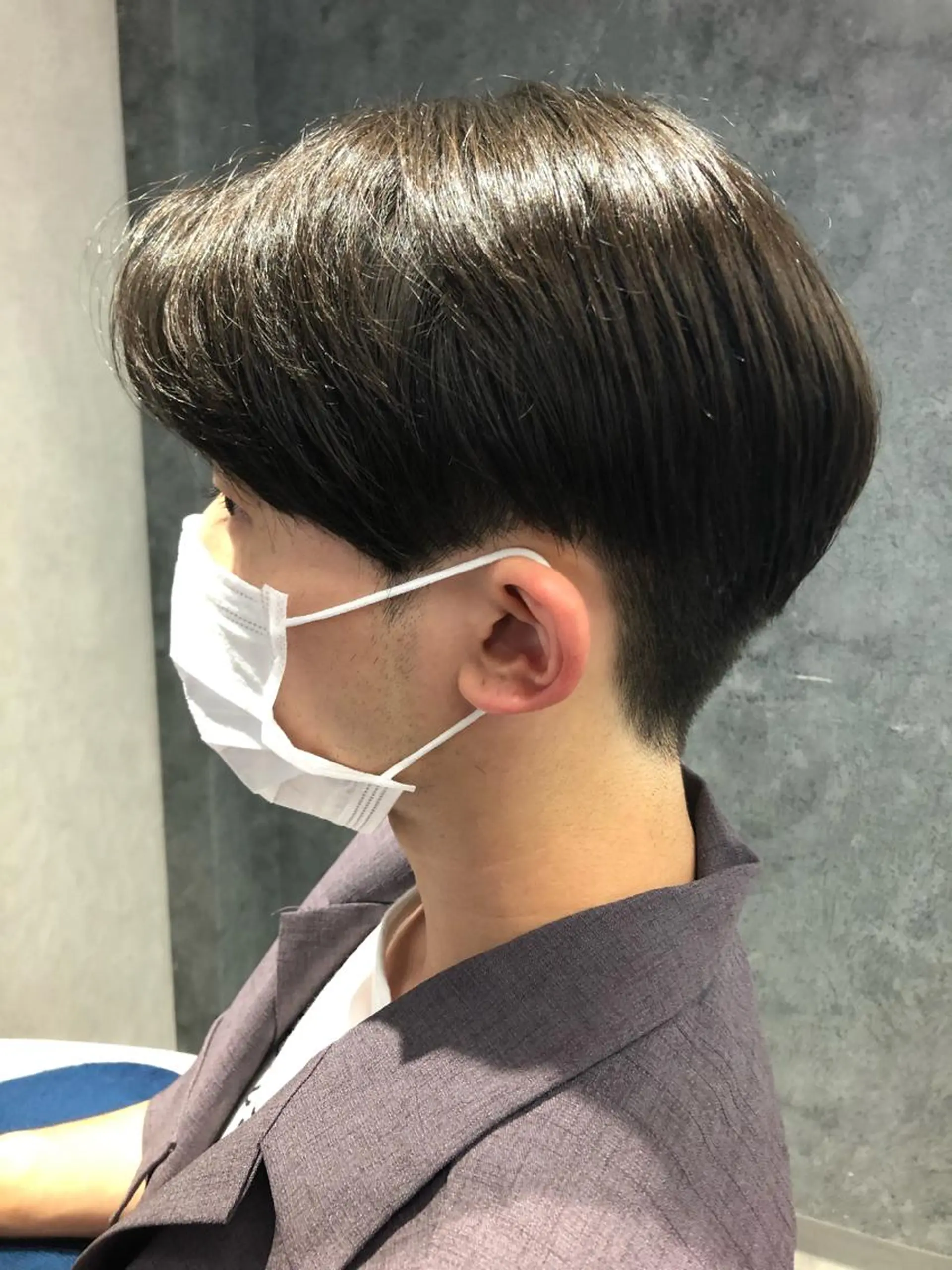 メンズ センターパート ツーブロック カット ヘッドスパ Noy所属・Noyヨシモト ヒロトのヘアスタイル