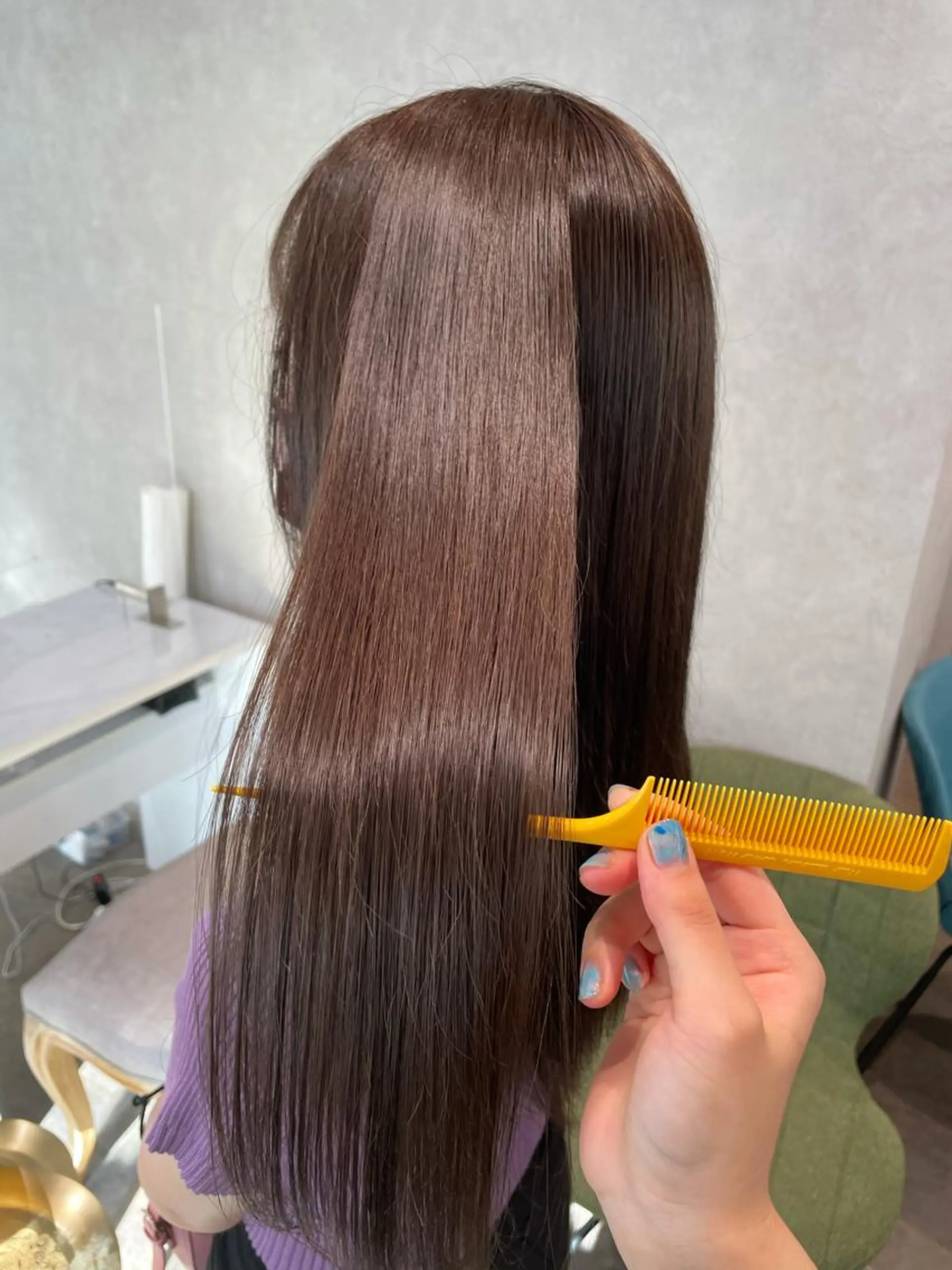 ロング カラー 髪質改善 トリートメント ヘアカラー トリートメント ナチュラル透明感🌱 小山美樹子のヘアスタイル