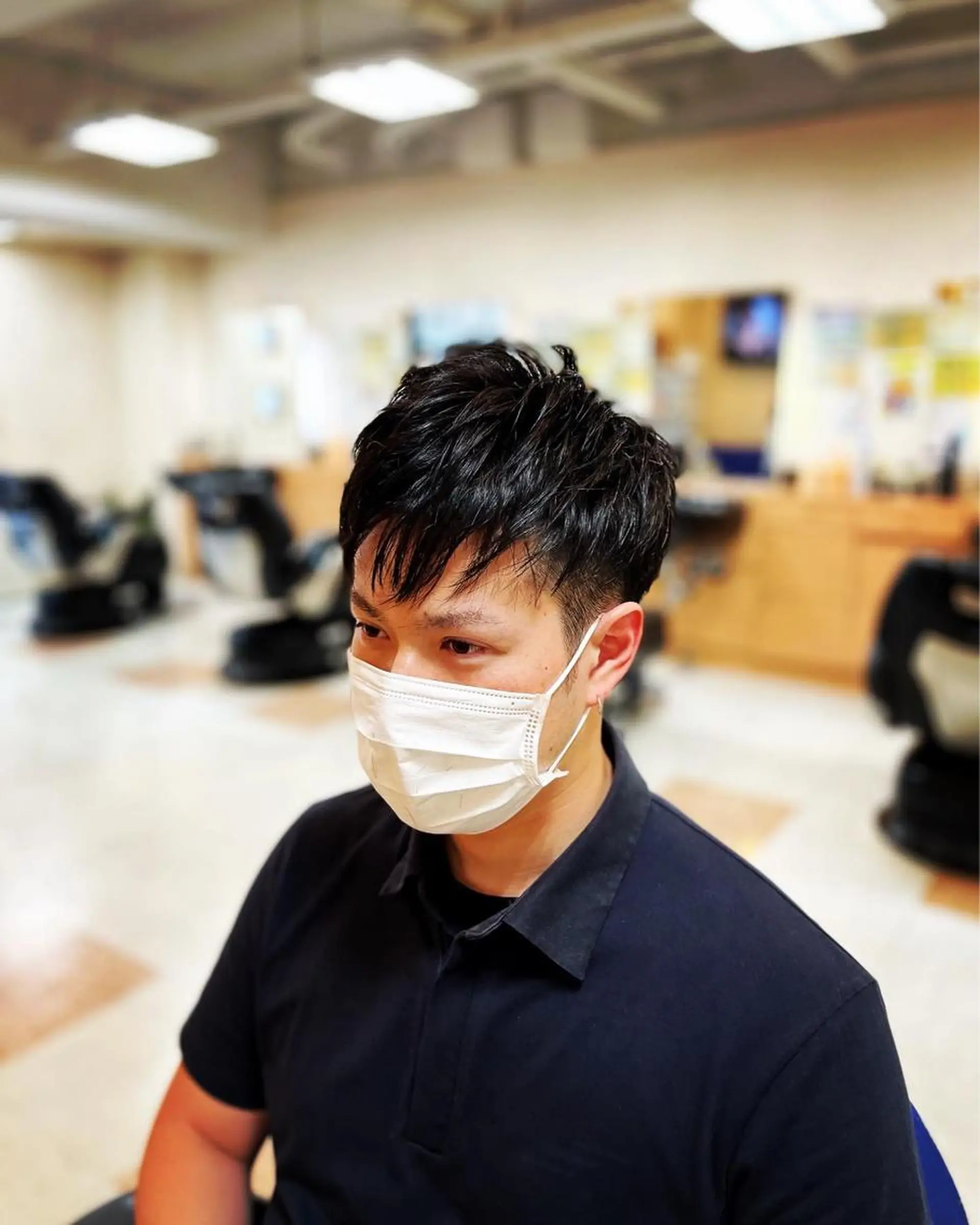 ミディアム メンズ ツーブロック コアフィールドゥ所属・坂口 大智のヘアスタイル