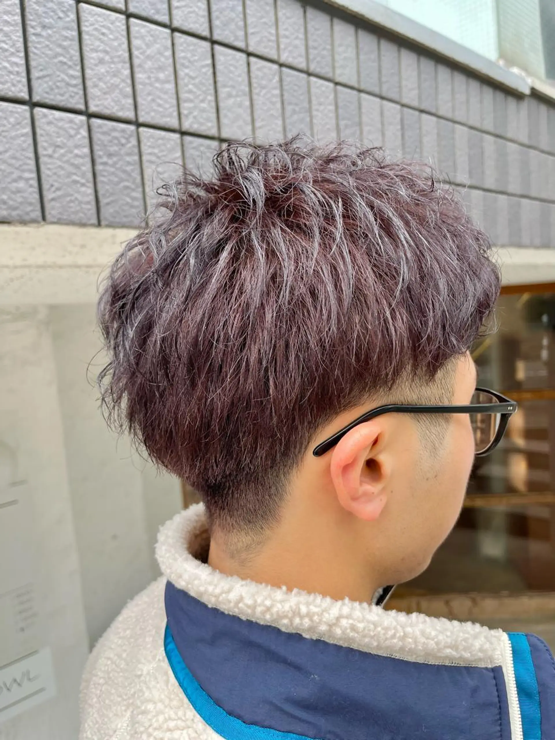 カラー メンズ アッシュ パープルアッシュ ヘアカラー FUJINO RYOのヘアスタイル