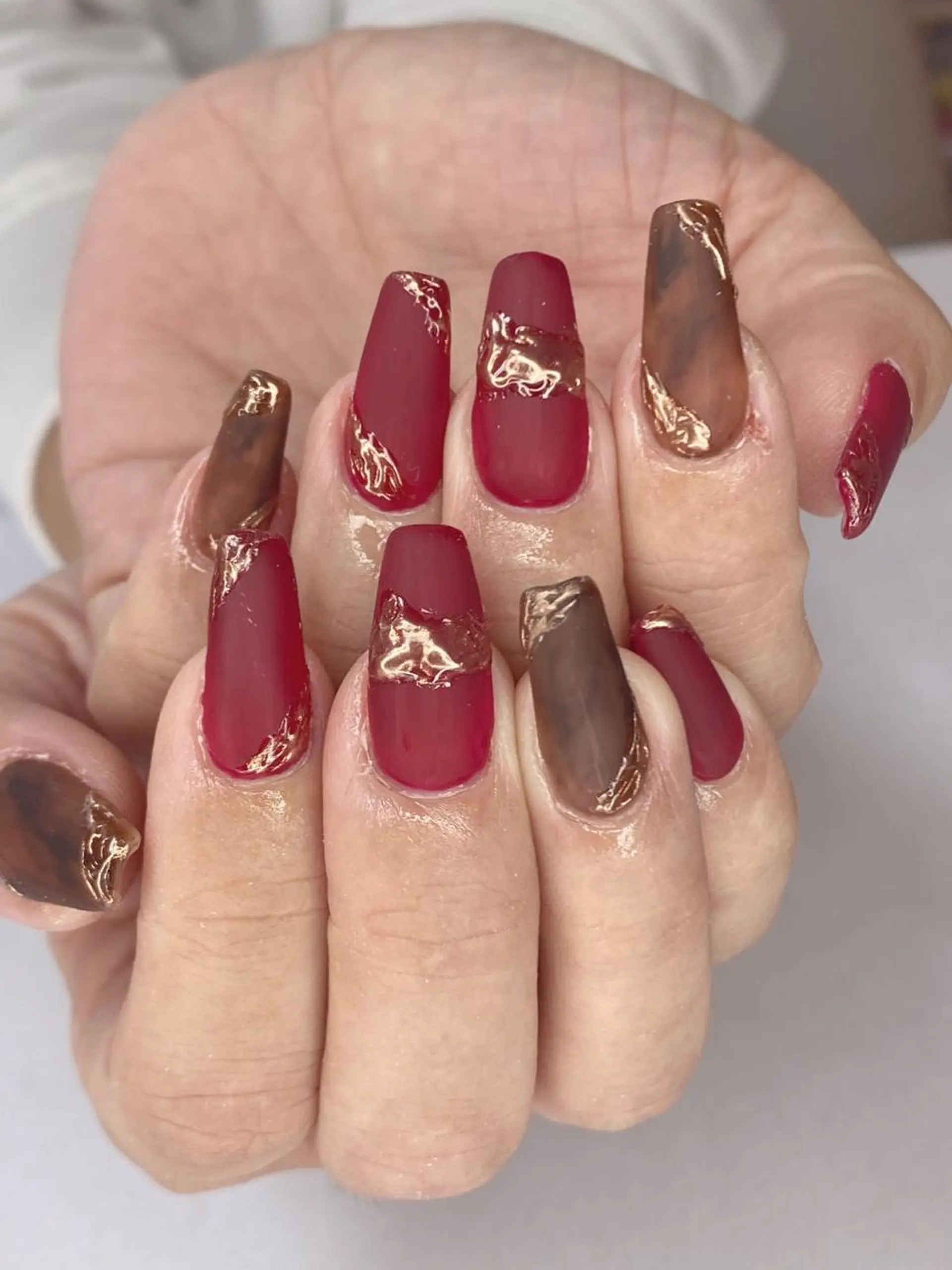 ネイル アニマル柄 アートネイル オーロラネイル 桜ネイル クリアネイル Nail Salon ertiのネイルデザイン