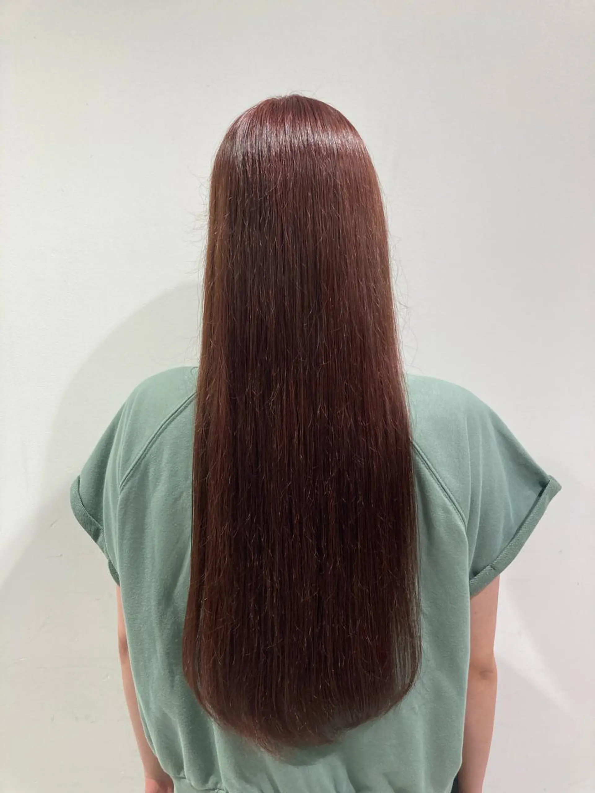 ロング カラー オレンジ オレンジピンク ピンクカラー カット ヘアカラー トリートメント hairsalon de Forever clair所属・透明感カラー 板橋　島村美咲のヘアスタイル