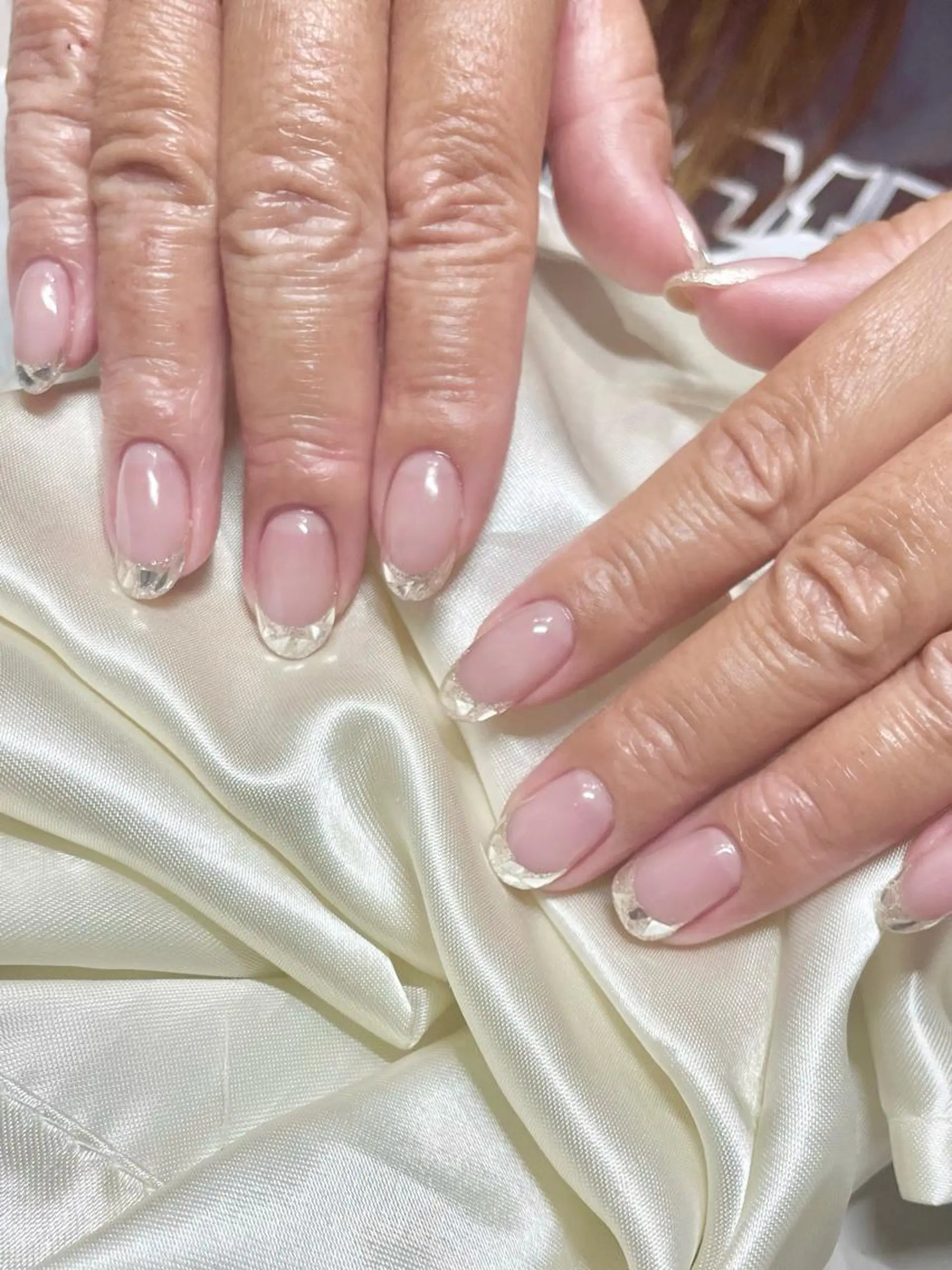 ネイル フレンチネイル ガラスフレンチ Nail Salon Y.のネイルデザイン