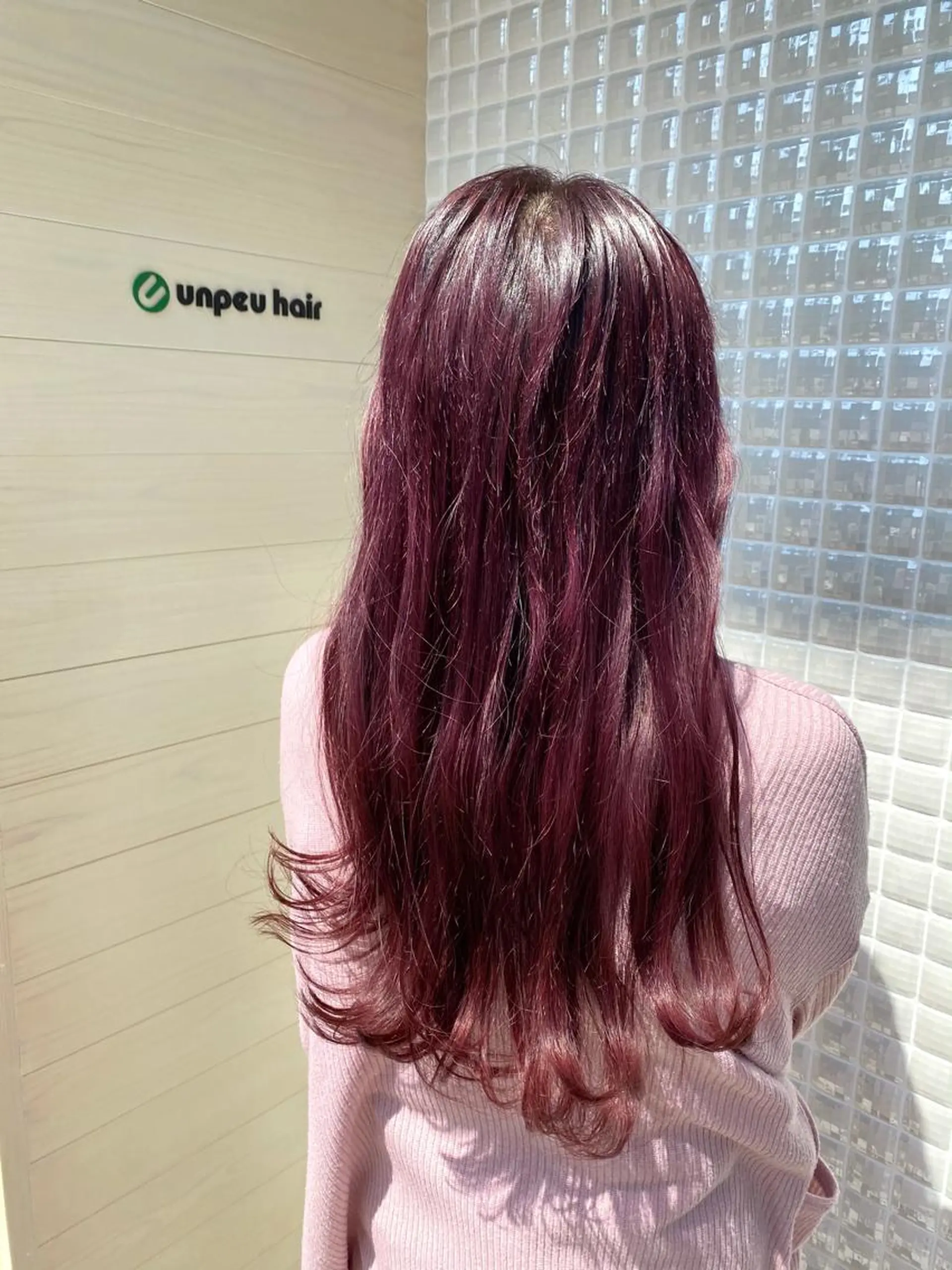 ロング カラー アディクシーカラー バレイヤージュ ブリーチ ケアブリーチ デザインカラー unpeu hair  二条所属・先着1名様限定 カット無料のヘアスタイル