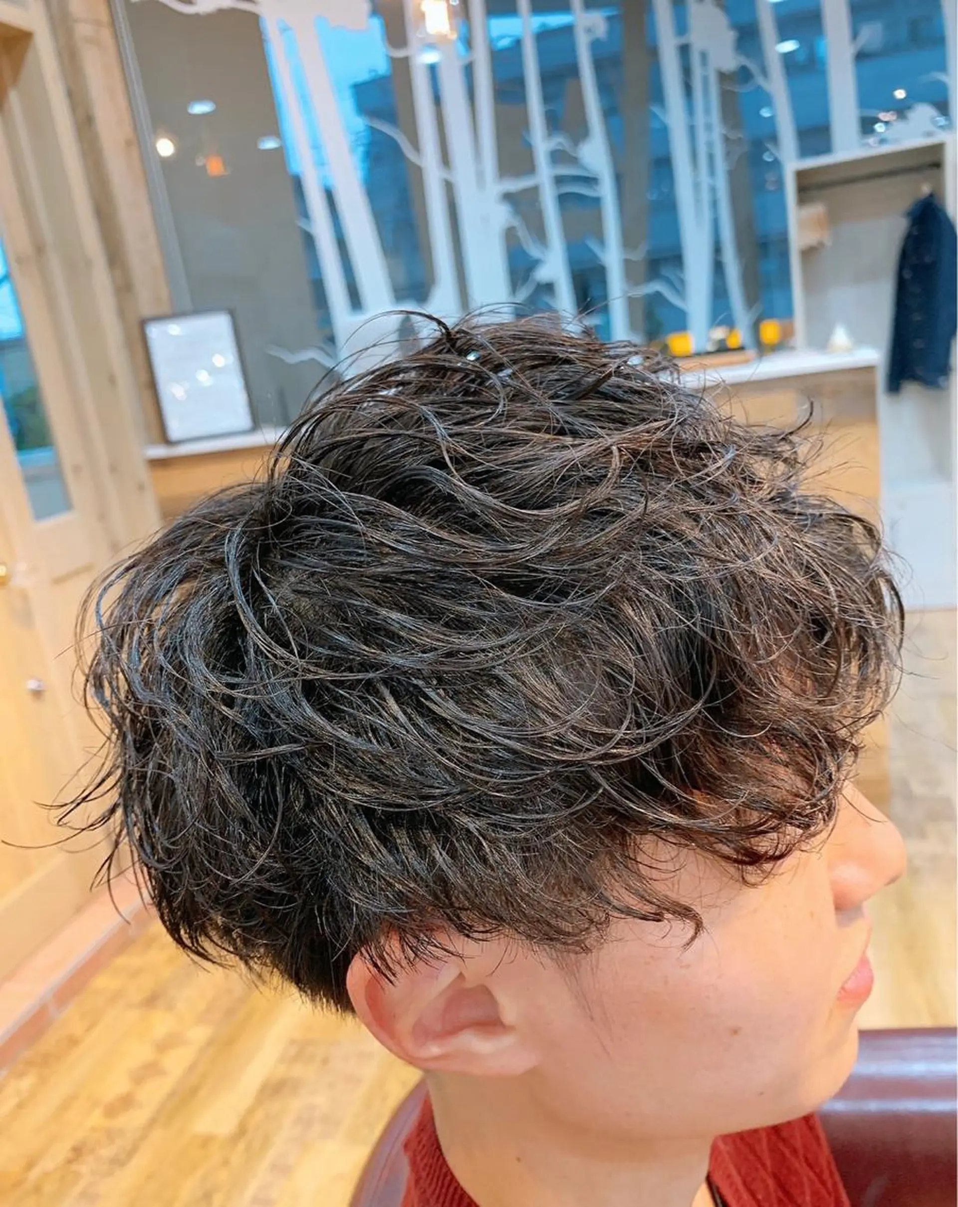 ショート パーマ ヘアアレンジ メンズ HUENEST アカデミーサロンのヘアスタイル