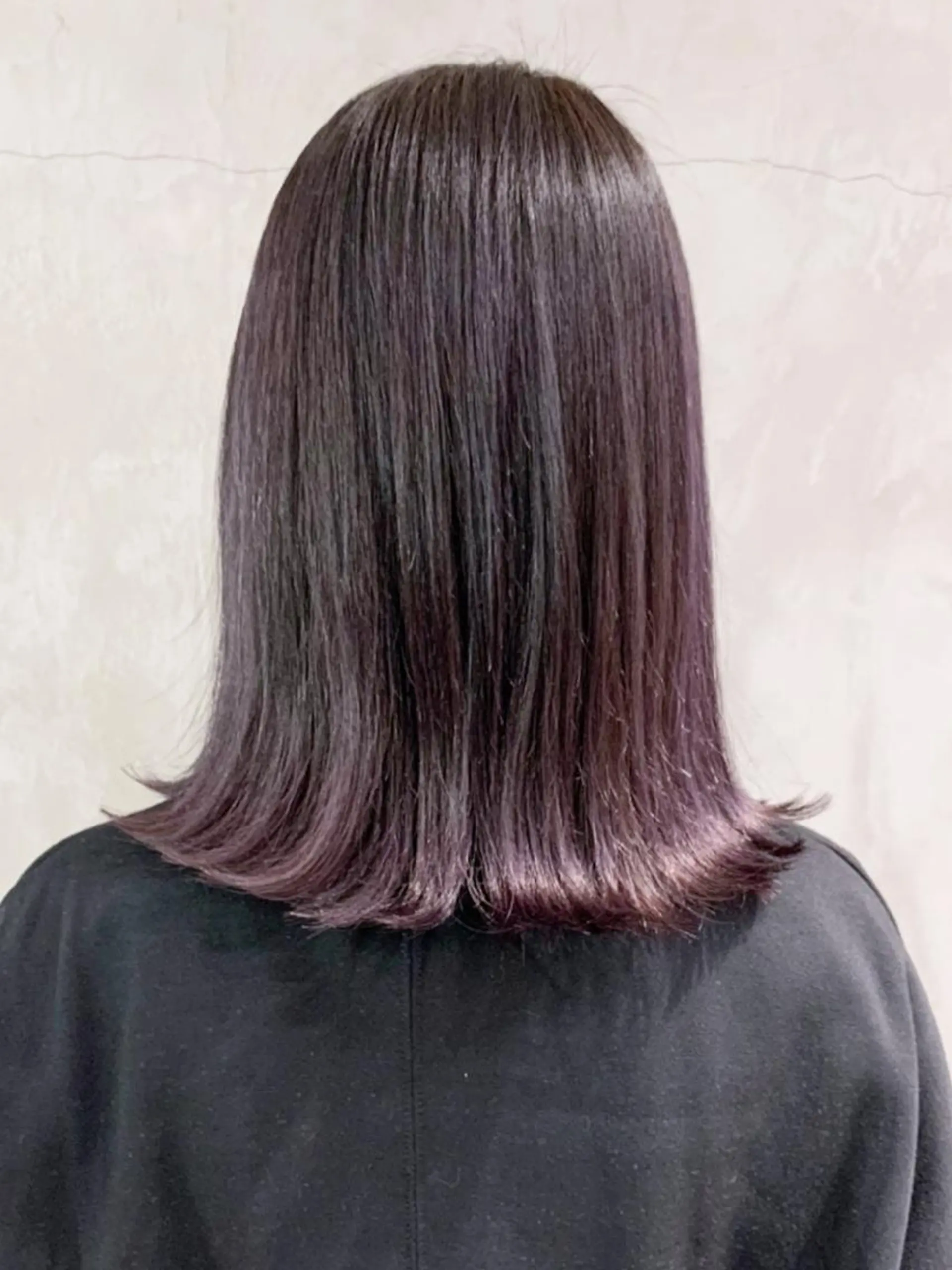 ミディアム カラー パーマ ヘアアレンジ パープルカラー ボブ ITbyALBUM 八王子店のヘアスタイル