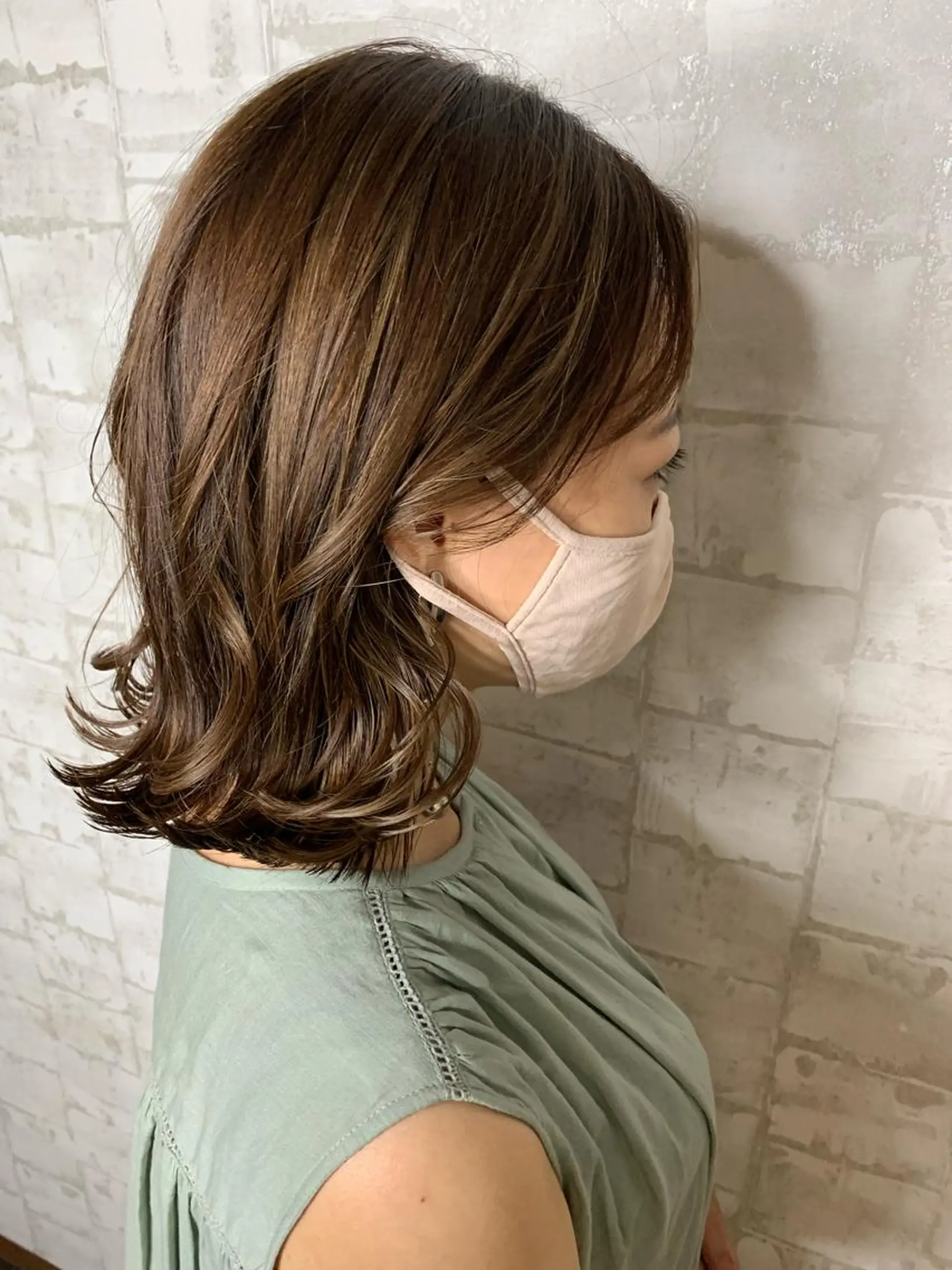 ミディアム カラー カット ヘアカラー トリートメント 船津武俊 フナツタケトシのヘアスタイル