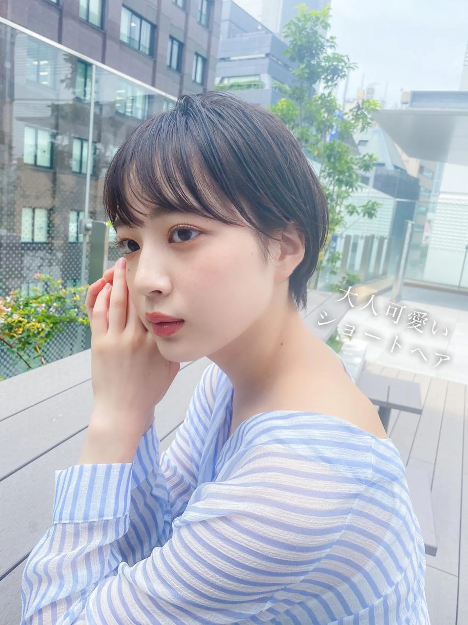 ショート カラー ウルフレイヤー&ボブ ✨透明感ベージュ中野のヘアスタイル