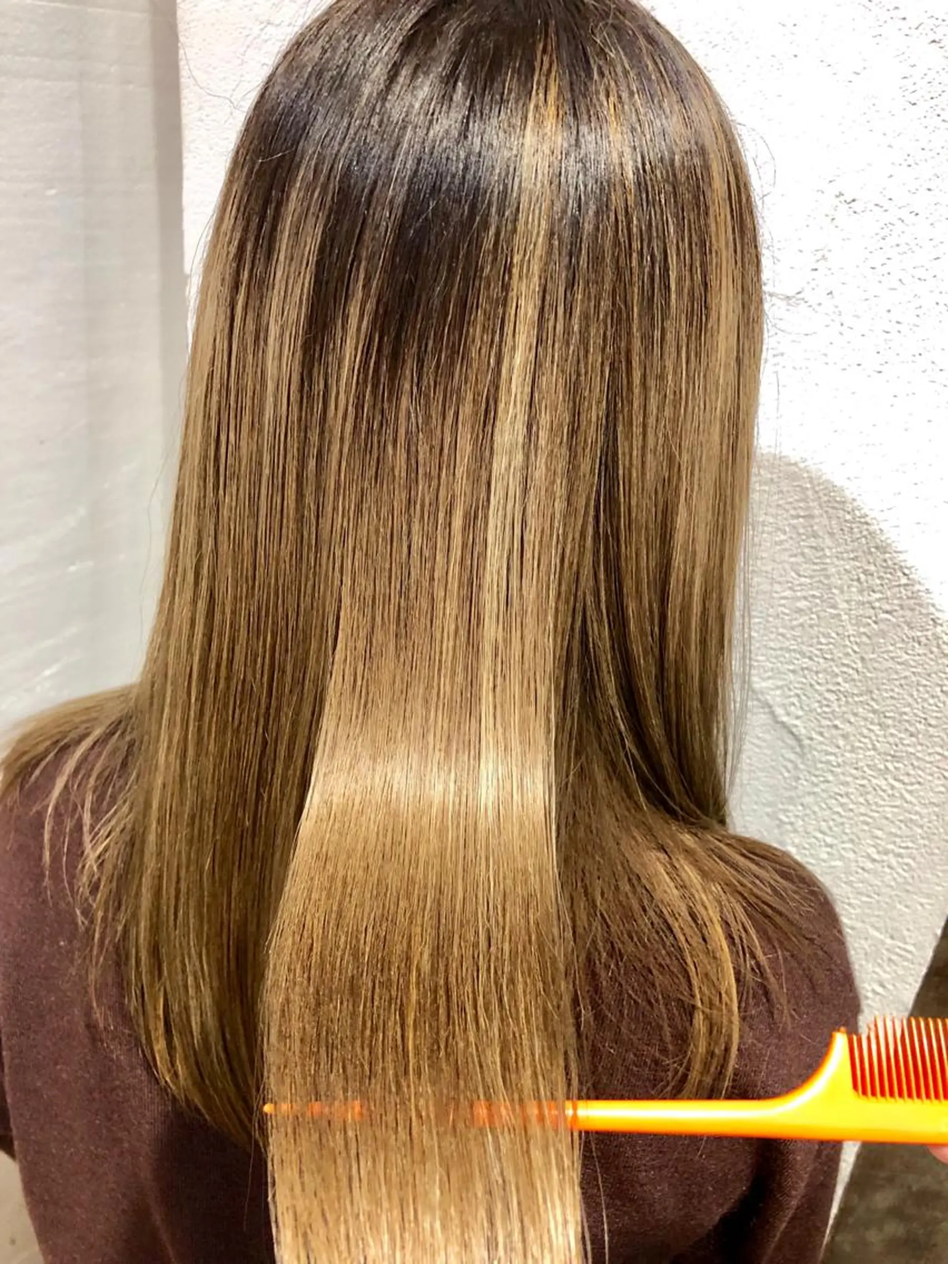 ロング 縮毛矯正 CUORE クオーレのヘアスタイル