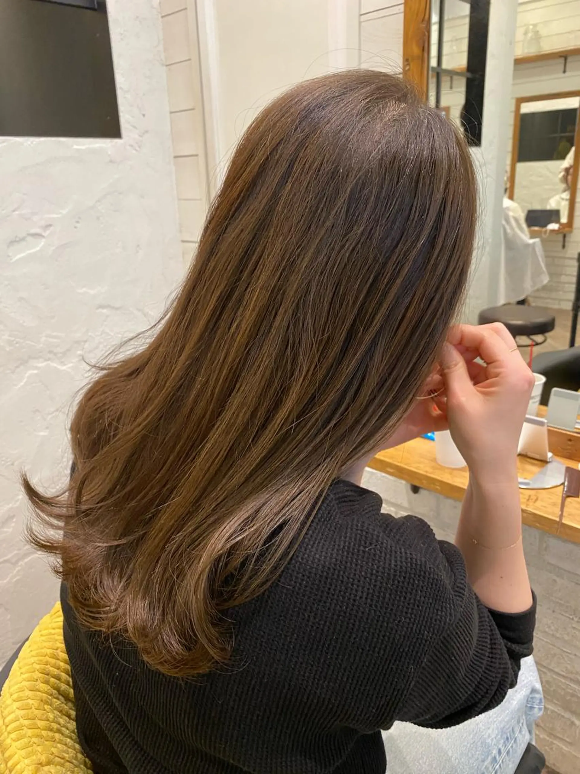 ロング カラー ベージュカラー カット 縮毛矯正 BOTTOMS所属・🌸透明感艶 カラー🌸Yuukiのヘアスタイル