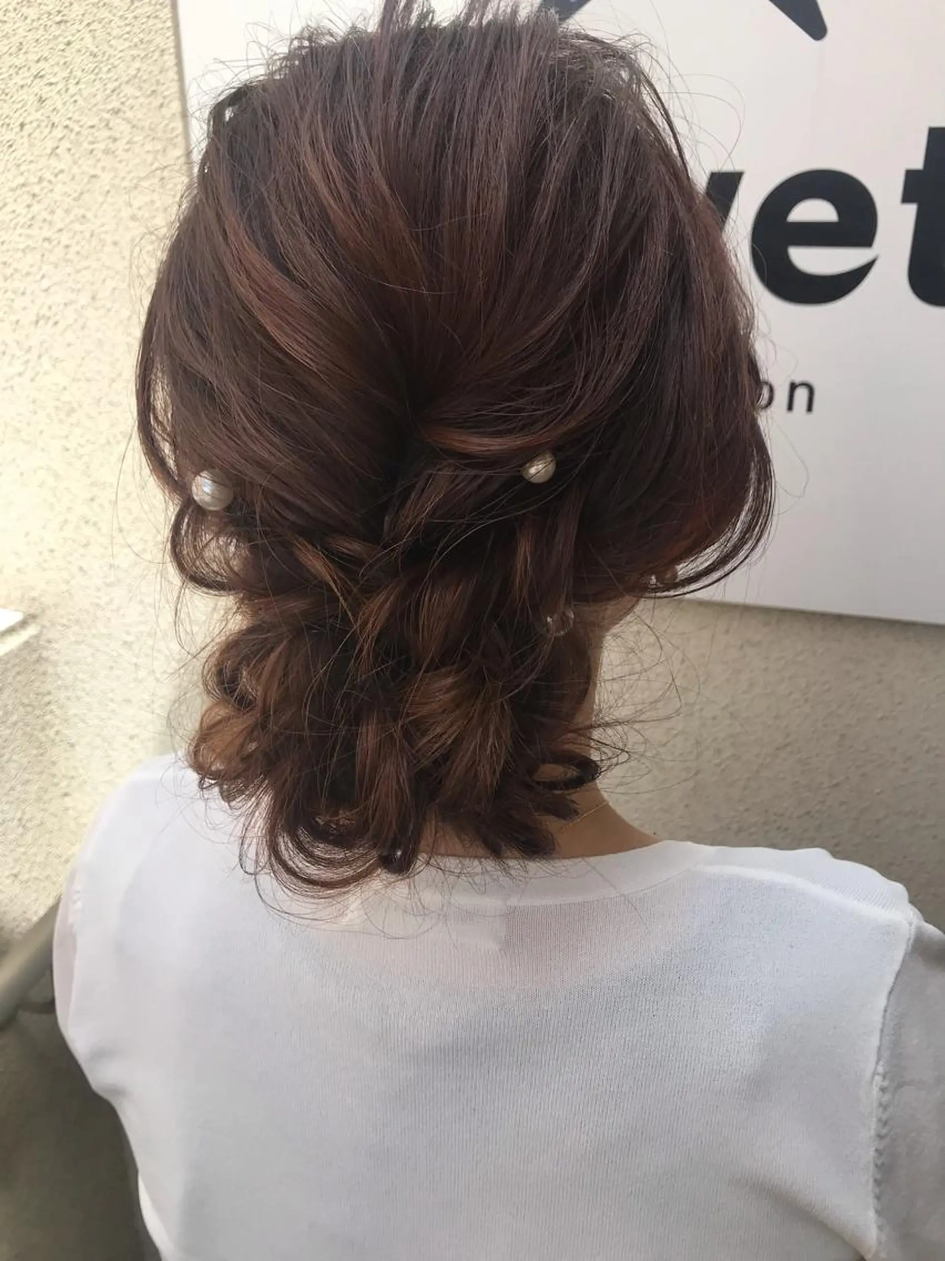 ミディアム ヘアアレンジ 小野 かなこのヘアスタイル