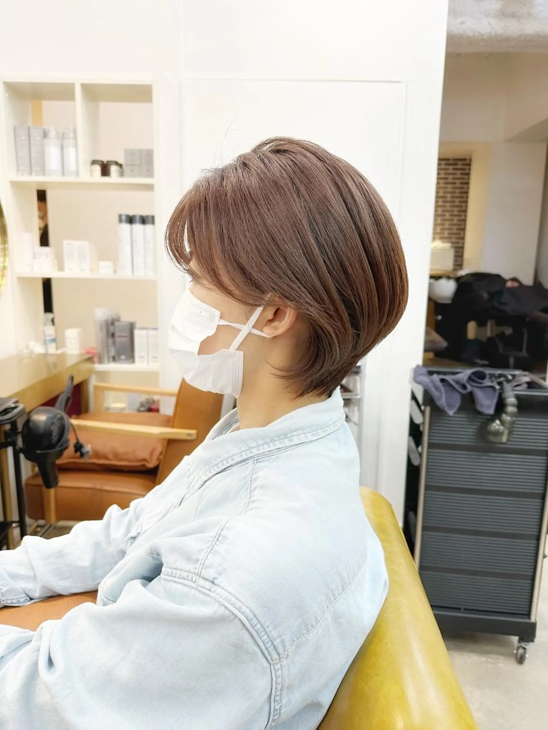 ショート カラー ショートボブ ハンサムショート 丸みショート アディクシーカラー ボブ カット ヘアカラー トリートメント newline銀座所属・銀座ショート/ 大人ショート/金子涼のヘアスタイル