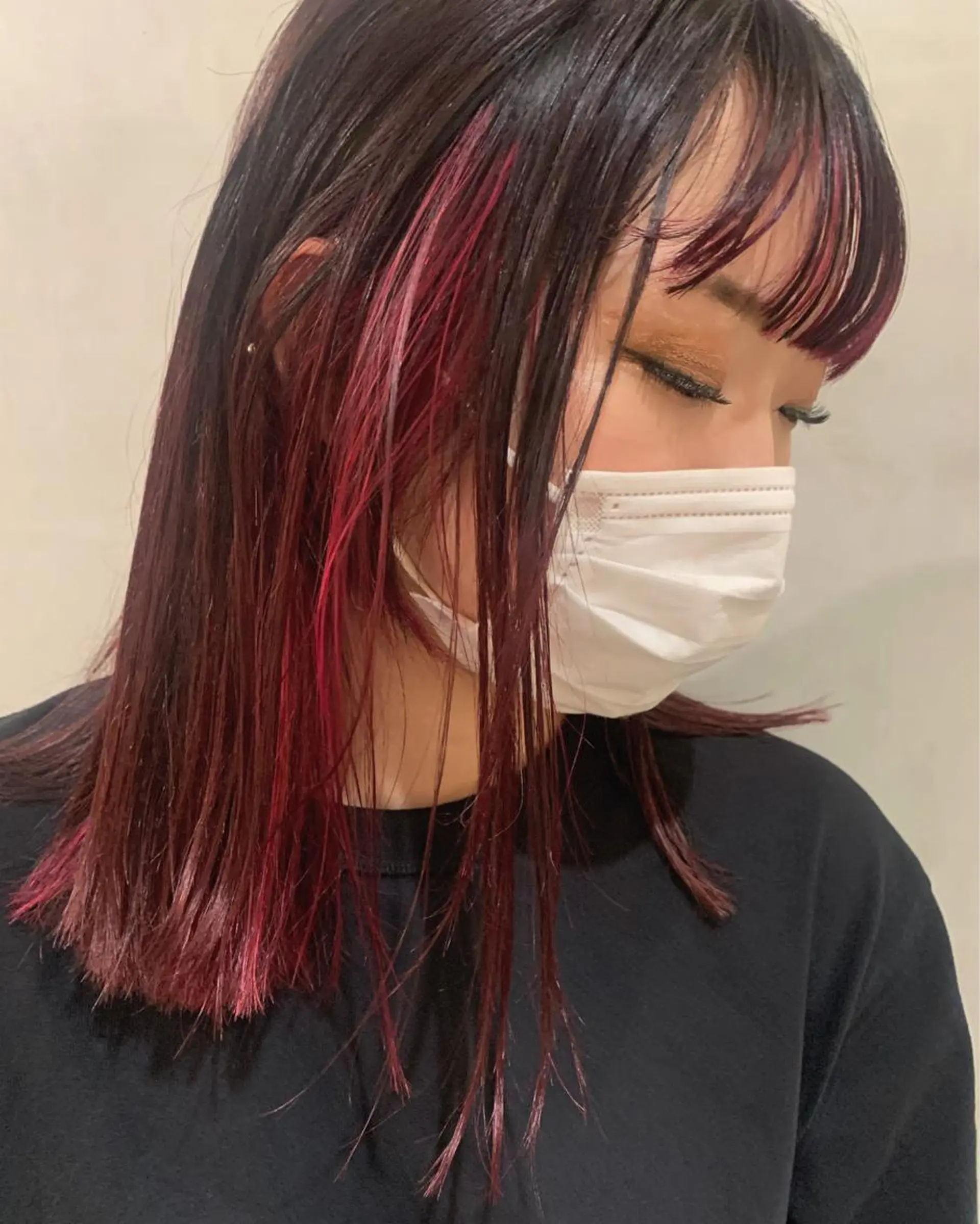 ミディアム カラー ヘアカラー トリートメント 優 作のヘアスタイル