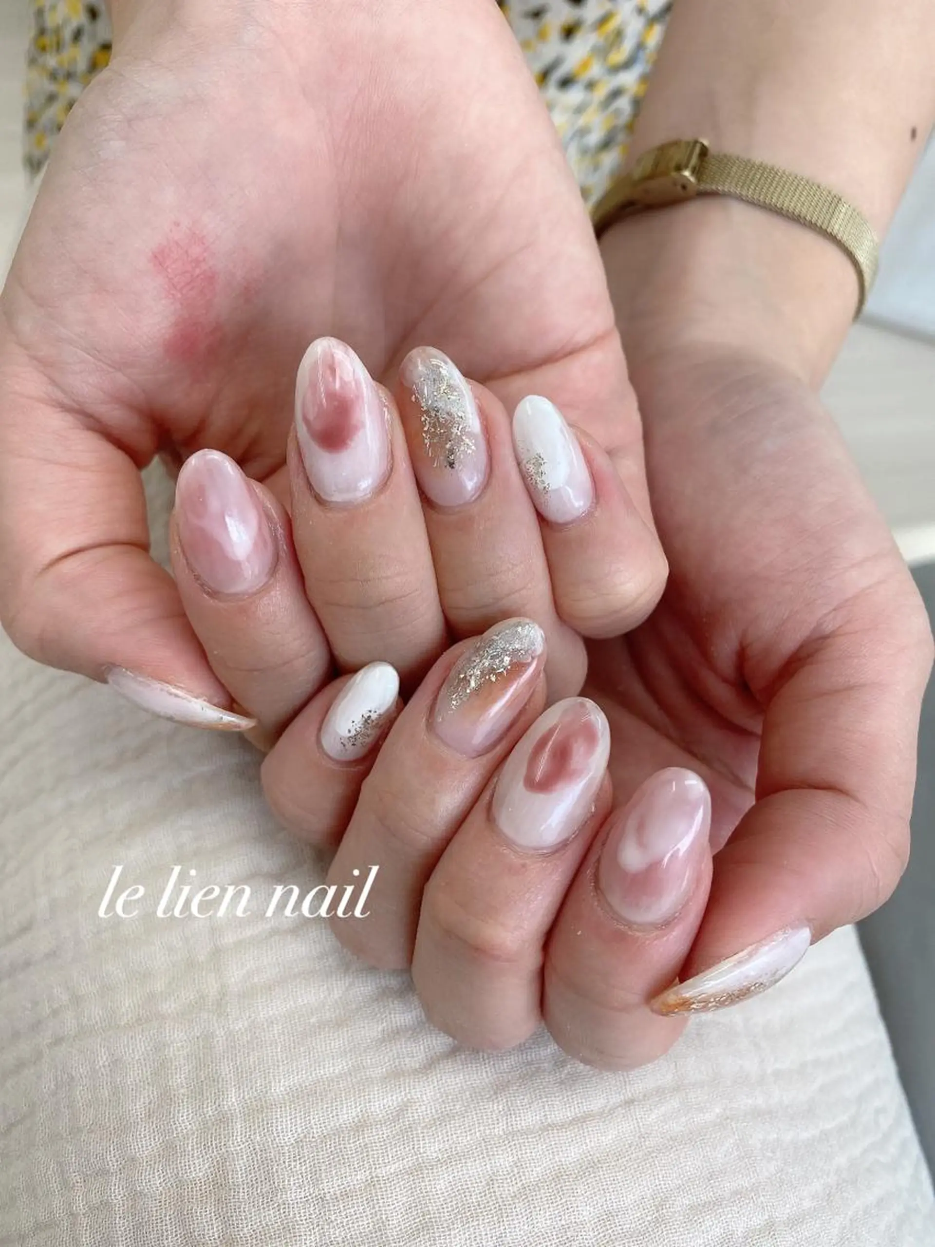 ネイル アートネイル 持ち込み ニュアンスネイル ハンドネイル le lien nailのネイルデザイン