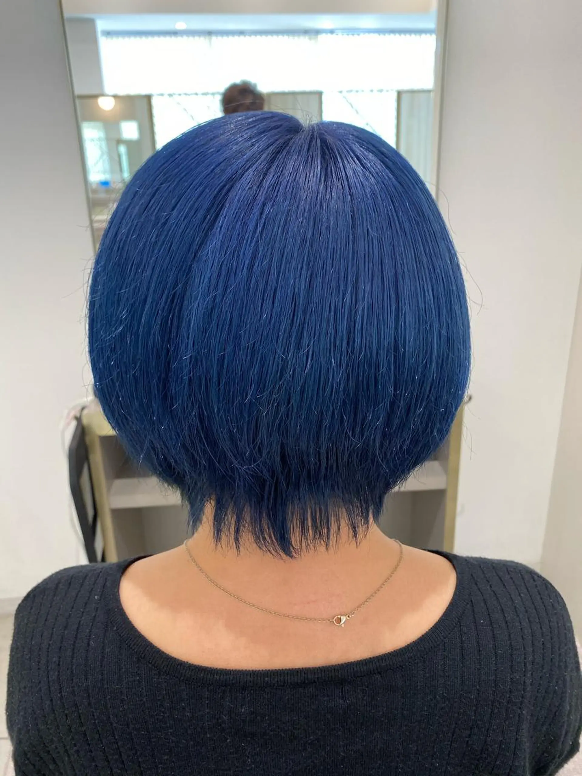 ショート カラー ブリーチ ブルーカラー ケアブリーチ ダブルカラー ヘアカラー トリートメント 渡辺　亮/ ハイライト/髪質改善のヘアスタイル