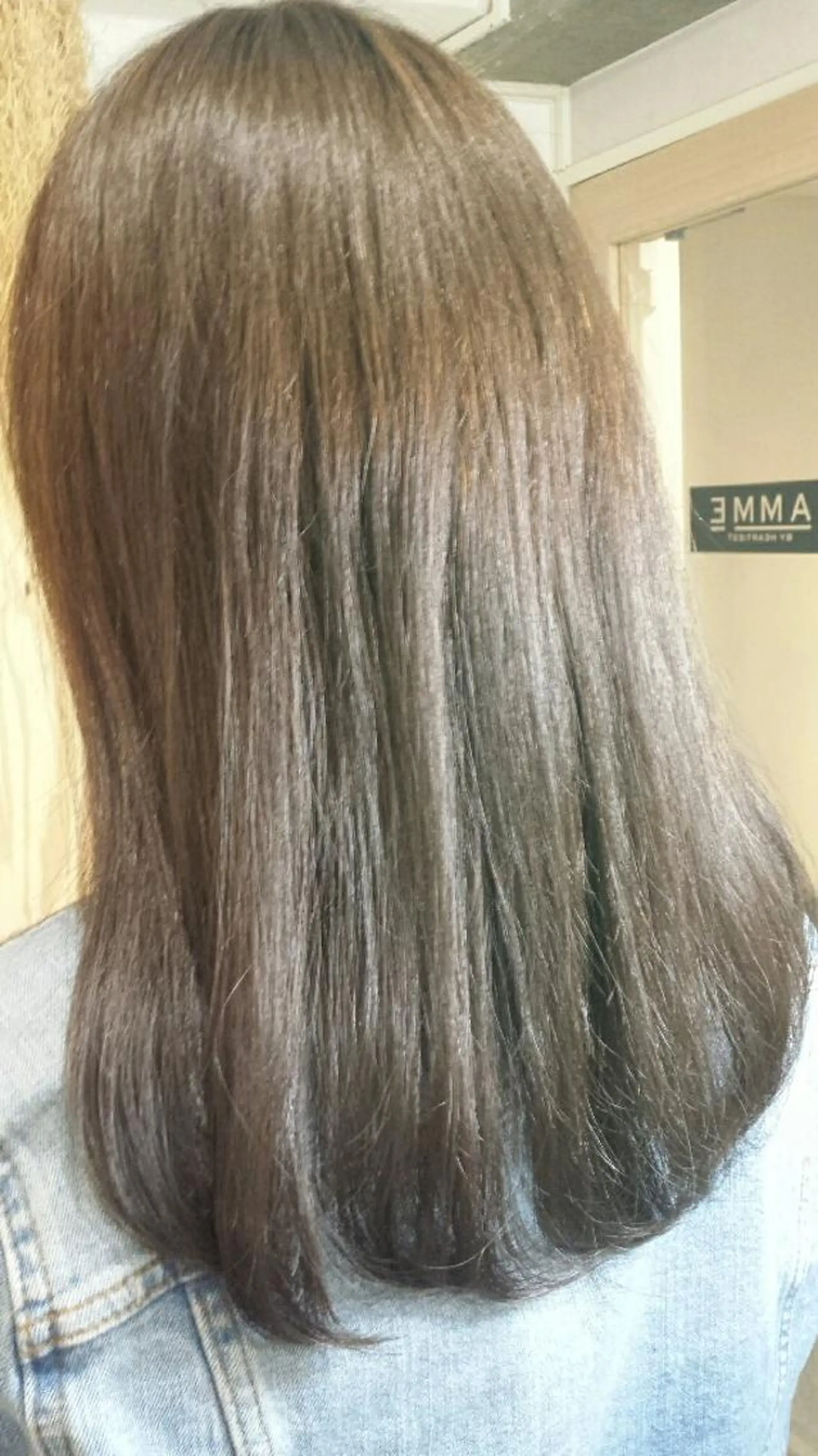 カラー セミロング アッシュ アッシュグレー 🔳髪質改善🔳 岡本陽のヘアスタイル