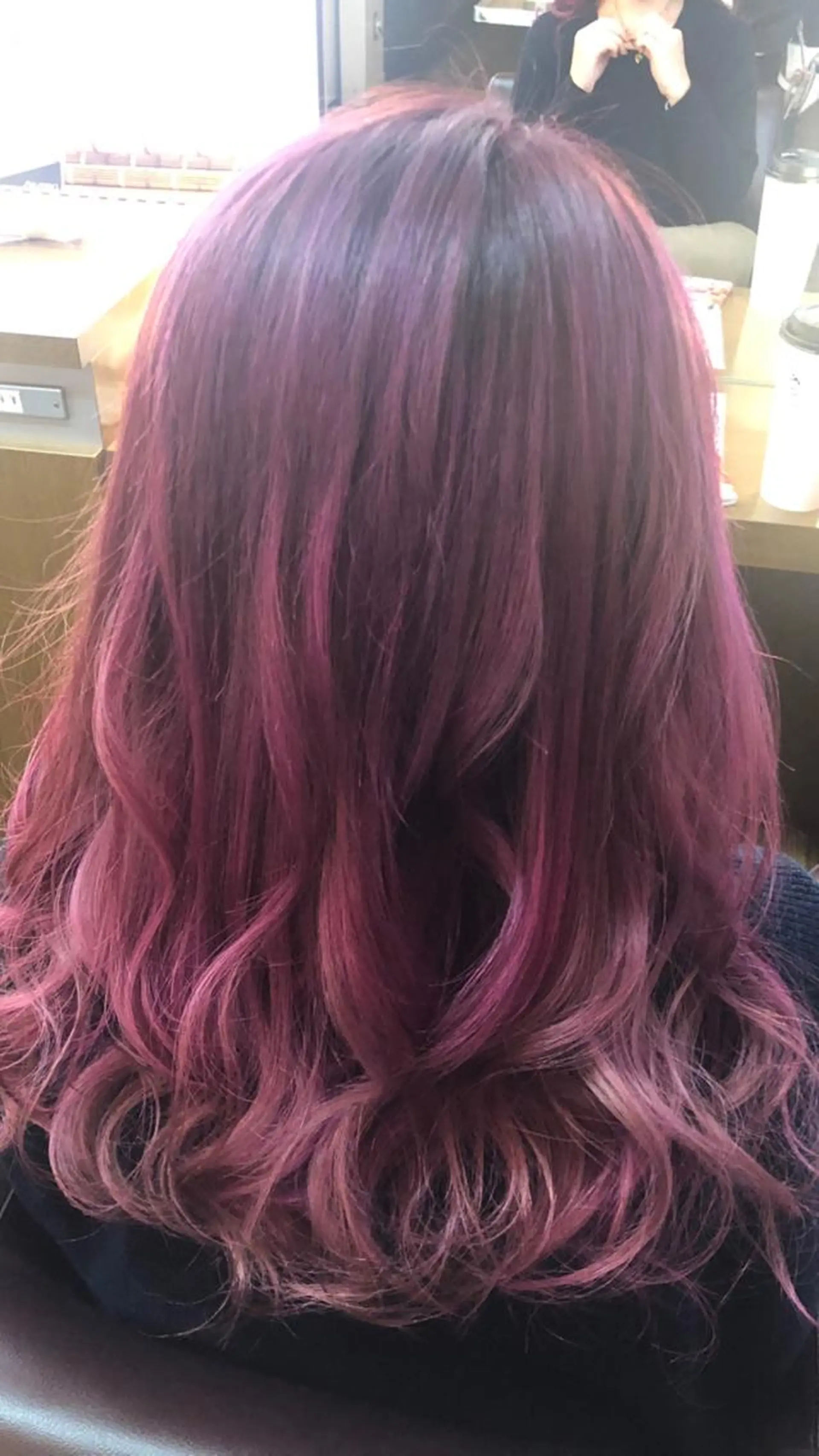 ロング カラー ヘアアレンジ ピンクカラー 髪質改善/美髪矯 正ヤマモトハルキのヘアスタイル