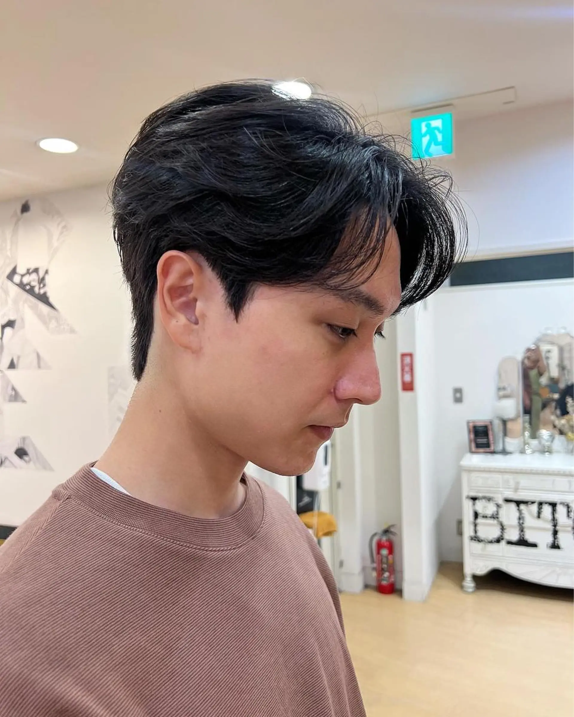ショート パーマ メンズ ダウンパーマ メンズパーマ カット パーマ 縮毛矯正 🌞陽向/ダウン/ メンズ/韓国🌞のヘアスタイル