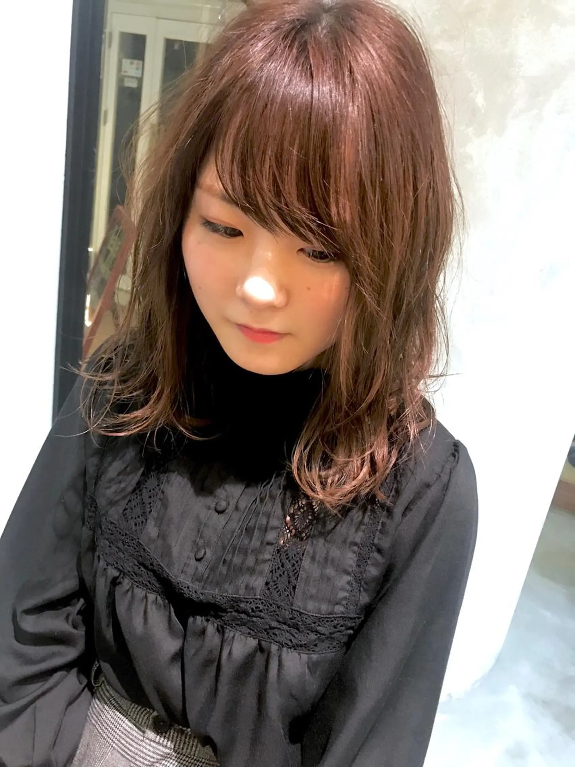 ミディアム カラー ベージュカラー ラベンダーカラー ラベンダーベージュ 松村 崇弘のヘアスタイル