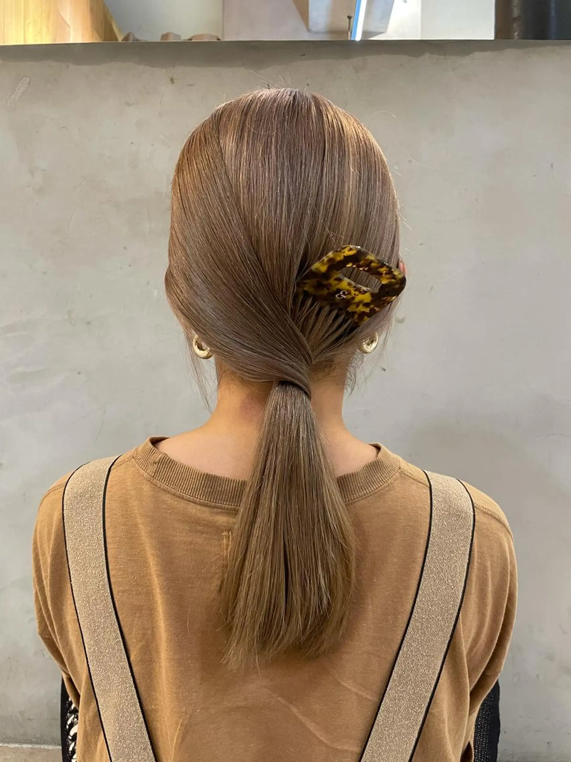 セミロング ヘアカラー 林 隆平のヘアスタイル