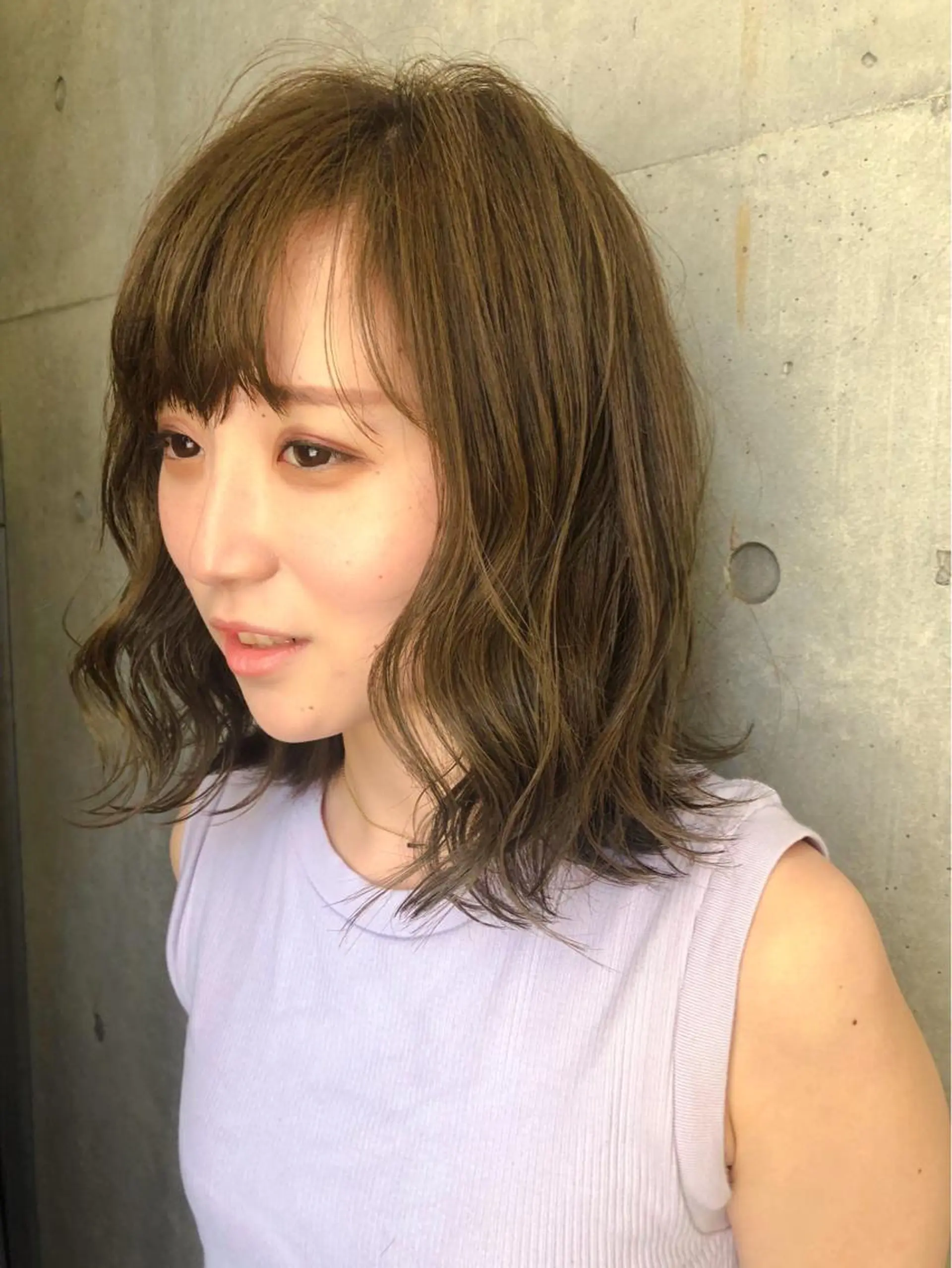 セミロング デザイン／ブリーチ /綾華のヘアスタイル