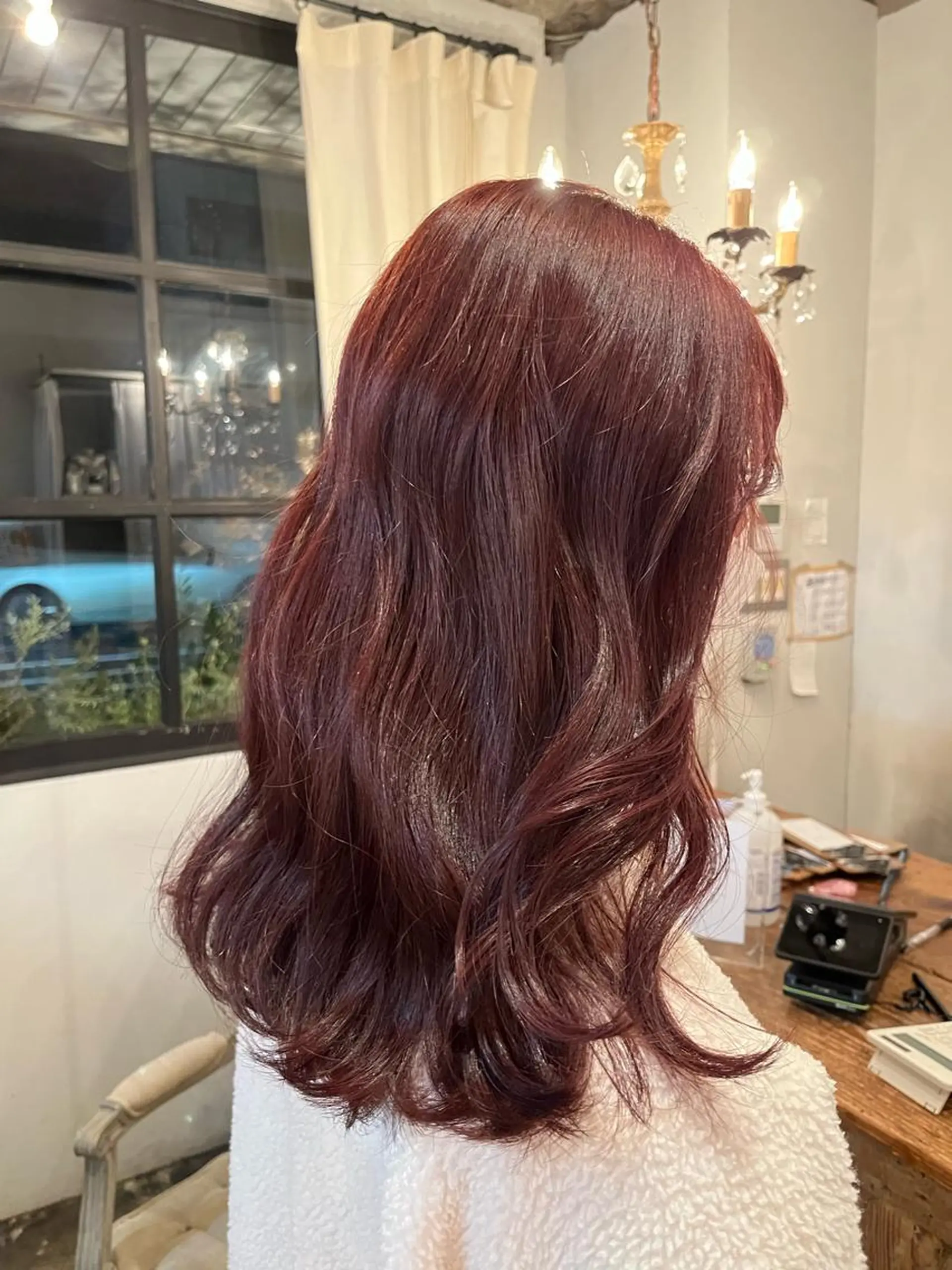 ロング 藤井 美歩/赤髪のヘアスタイル