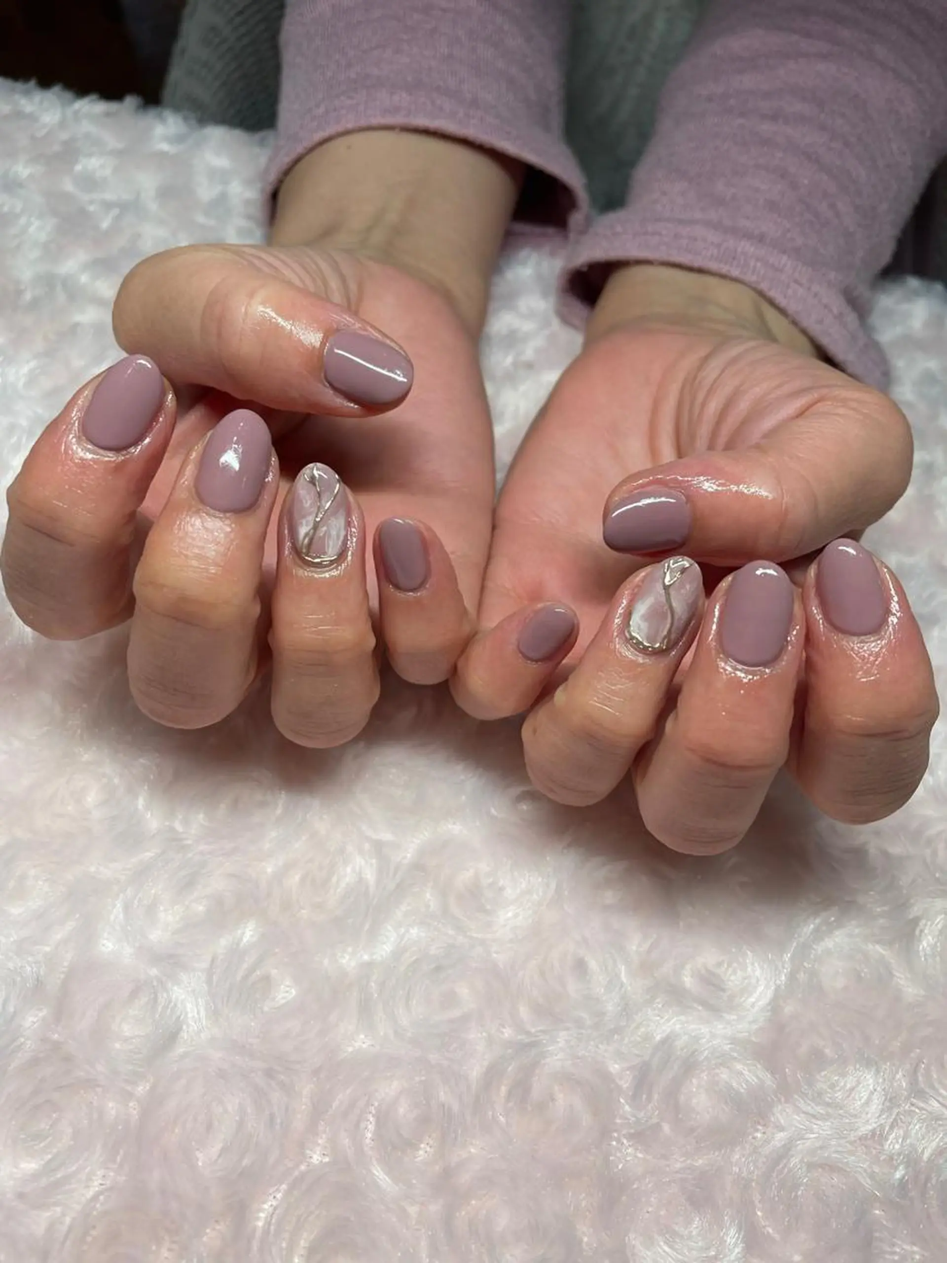 ネイル アートネイル 大理石ネイル(マーブル) ミラーネイル 持ち込み ニュアンスネイル ハンドネイル ｎｙａｓｕ ｎａｉｌのネイルデザイン