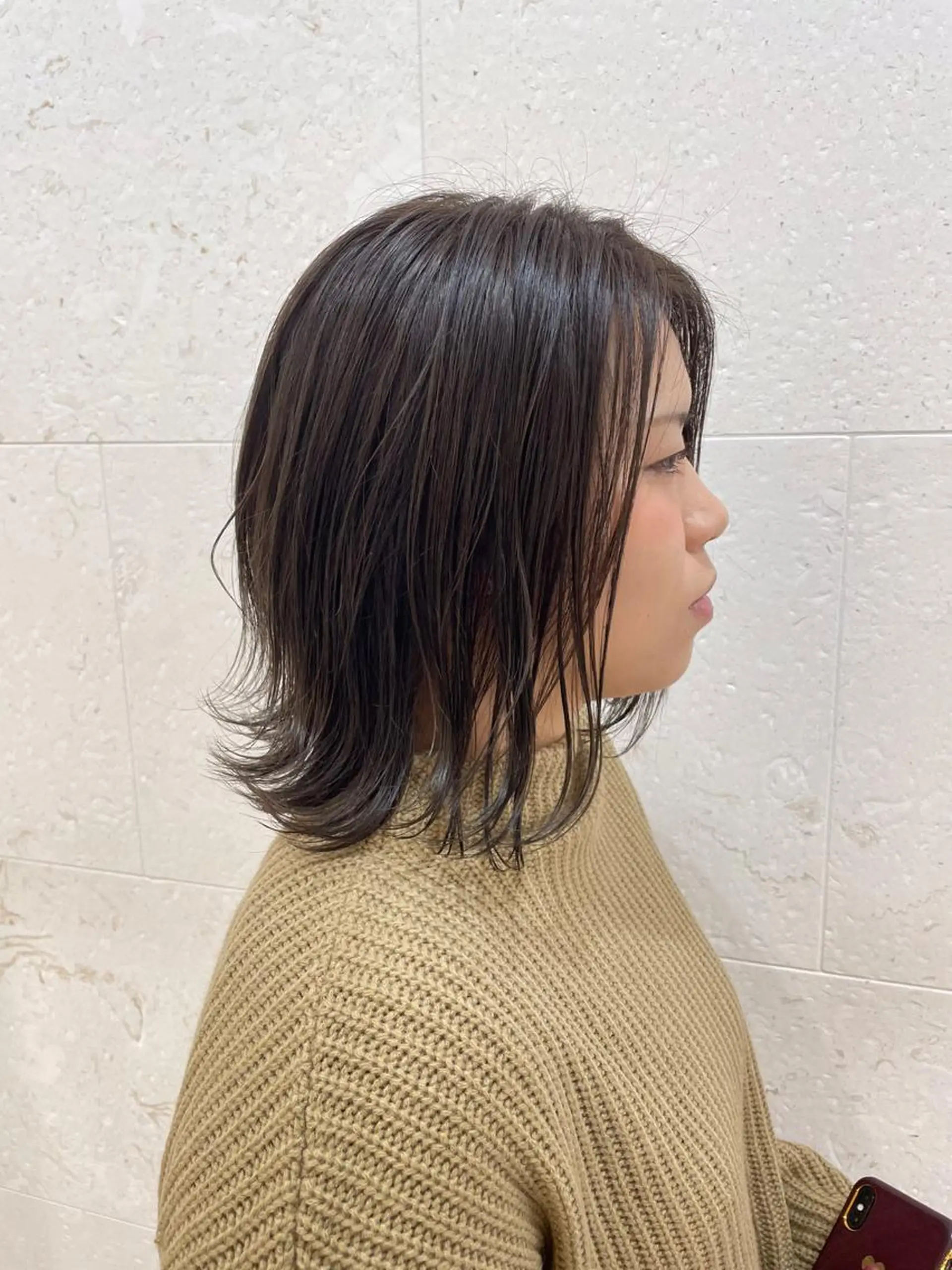 ミディアム カラー ハイライトカラー ハイライト カット ヘアカラー トリートメント 斉藤 貴也のヘアスタイル