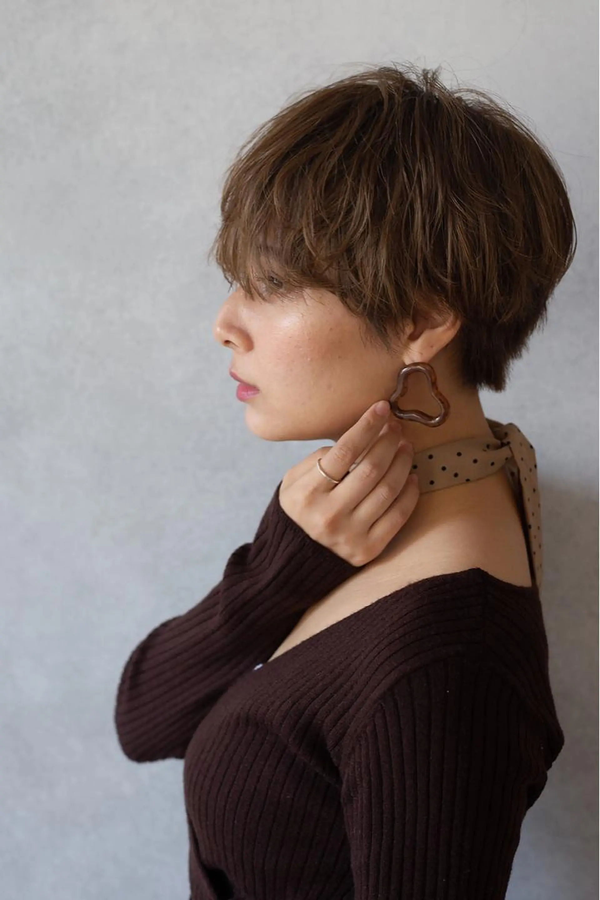 ショート 若山 敦のヘアスタイル