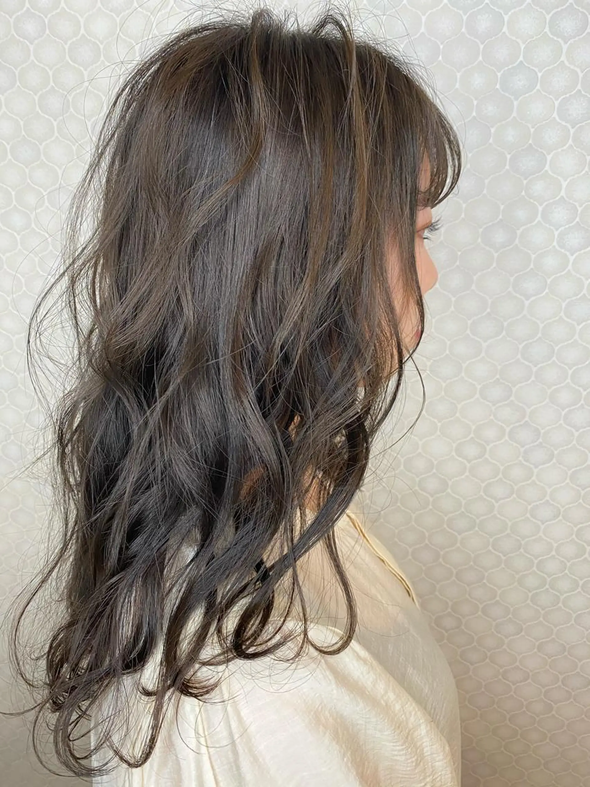 ロング カラー カット ヘアセット サロンド・かわの所属・岡野 咲絢【saaya.】のヘアスタイル