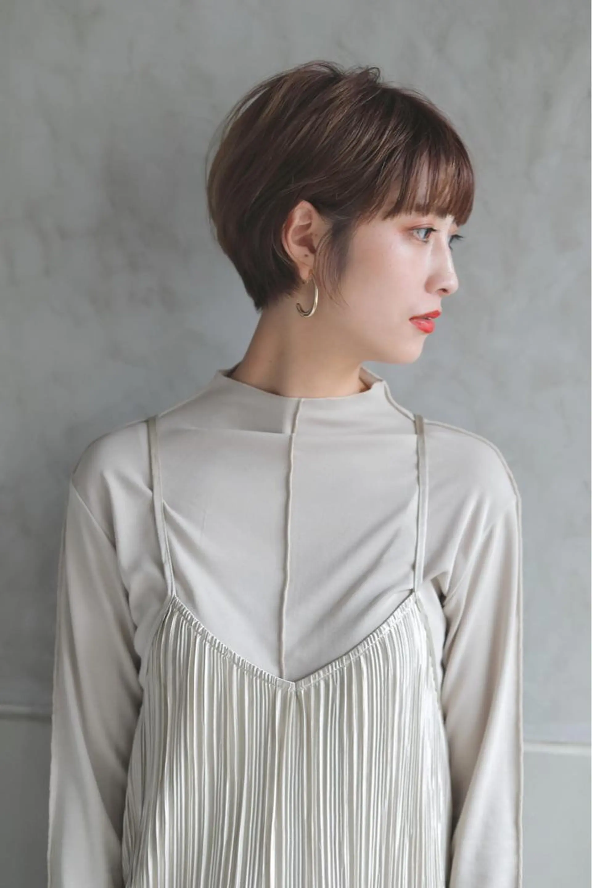 ショート カット ヘアカラー トリートメント 落合 妙佳のヘアスタイル