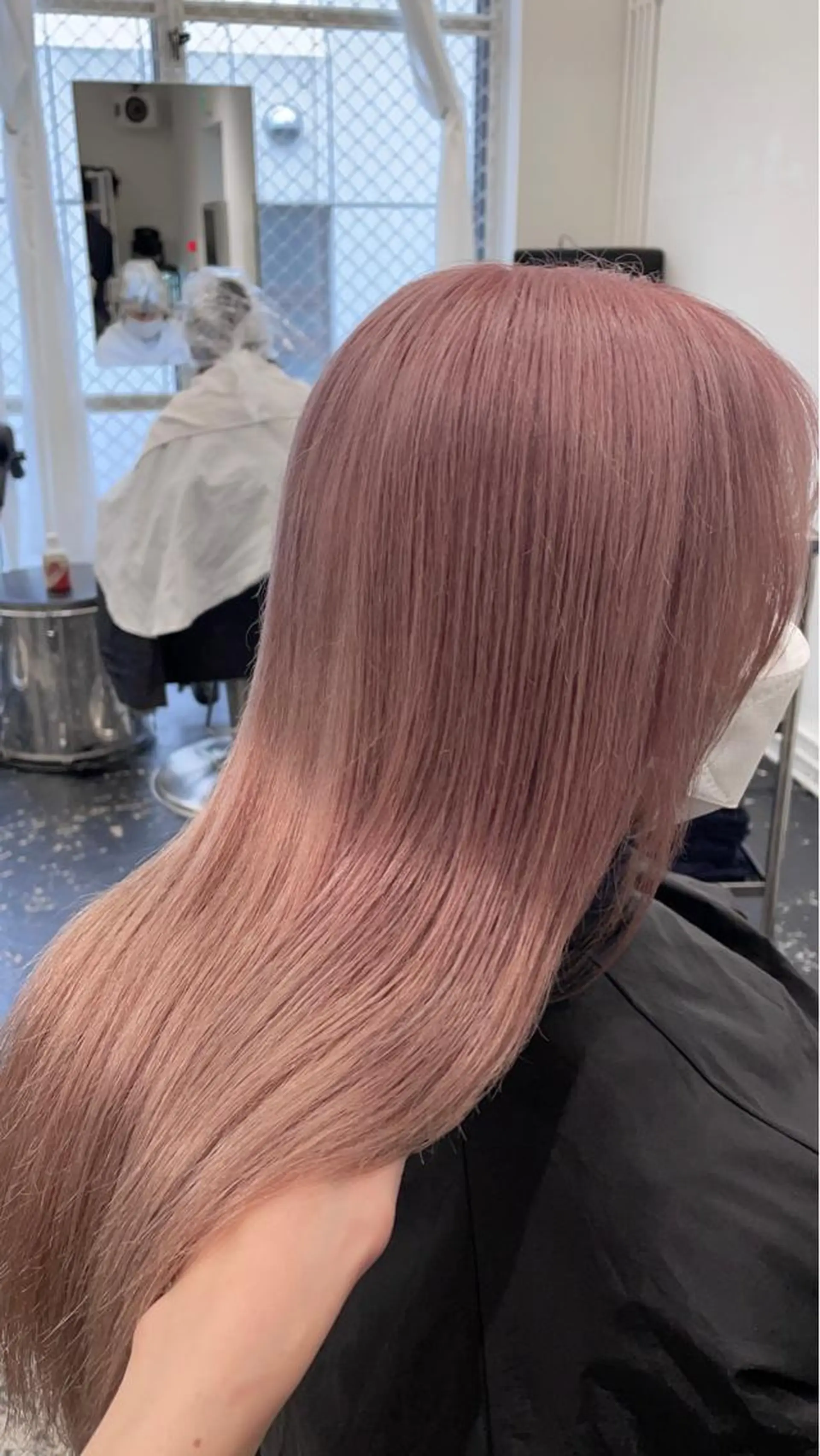 ロング カラー ヘアアレンジ ブリーチ ピンクカラー ホワイトピンク カット ヘアカラー トリートメント 💗艶髪ハイトー ンAYAKA💗のヘアスタイル