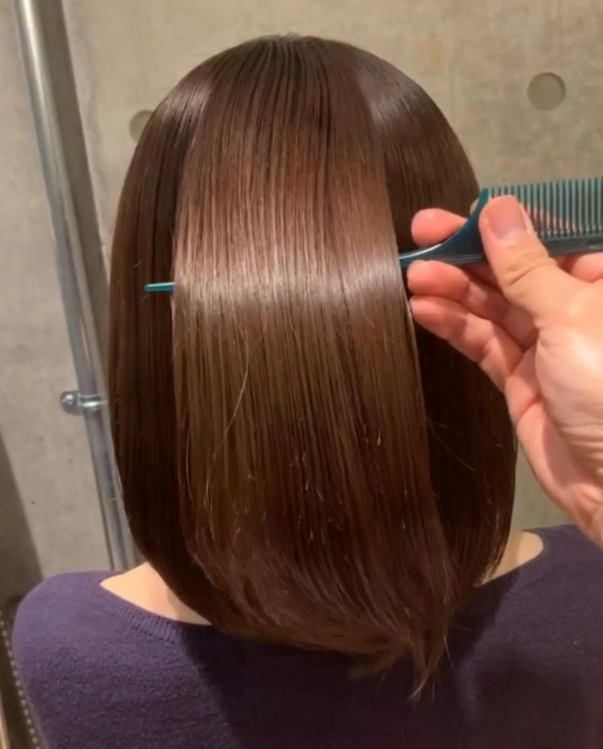 ミディアム カット 縮毛矯正 トリートメント ＊くせ毛に特化＊ 【yun】のヘアスタイル
