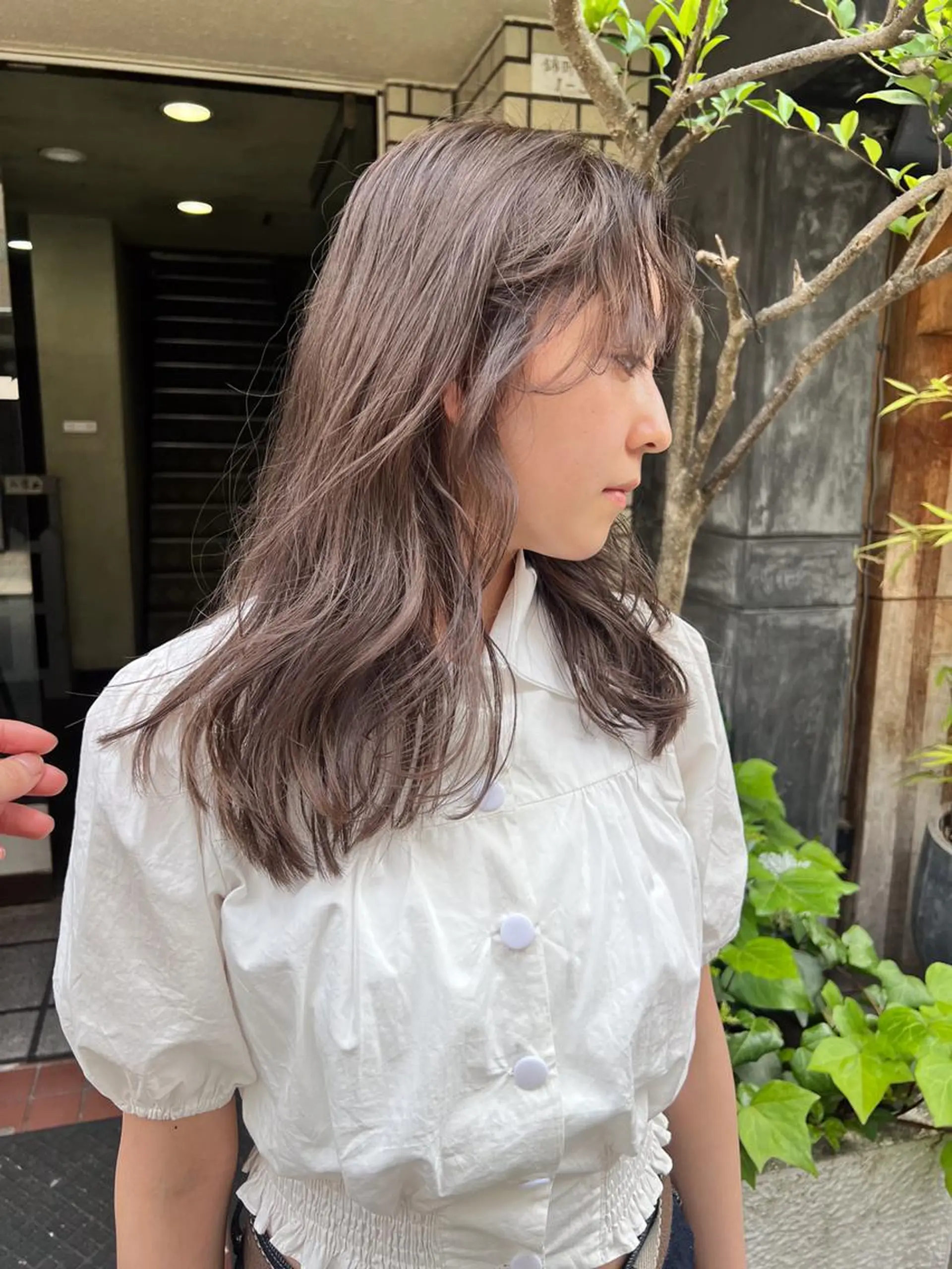 セミロング カラー nelke/レイヤー 立川/ブリーチのヘアスタイル