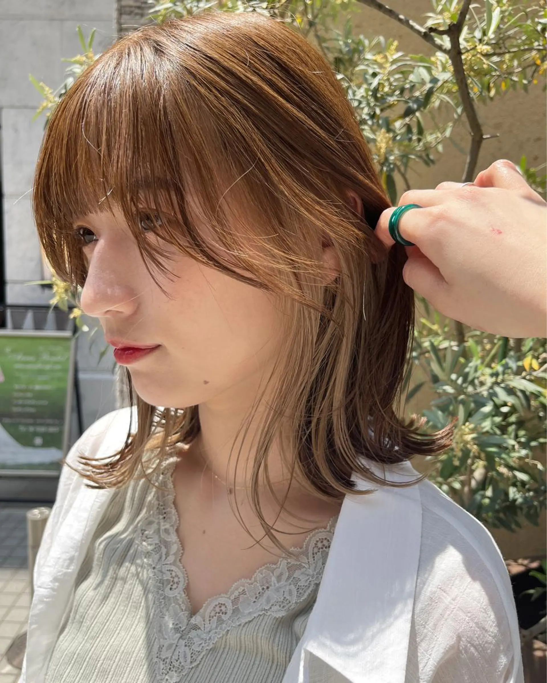 ミディアム カット ヘアカラー トリートメント ace share salon所属・Yurina 💖透明感カラー💖のヘアスタイル
