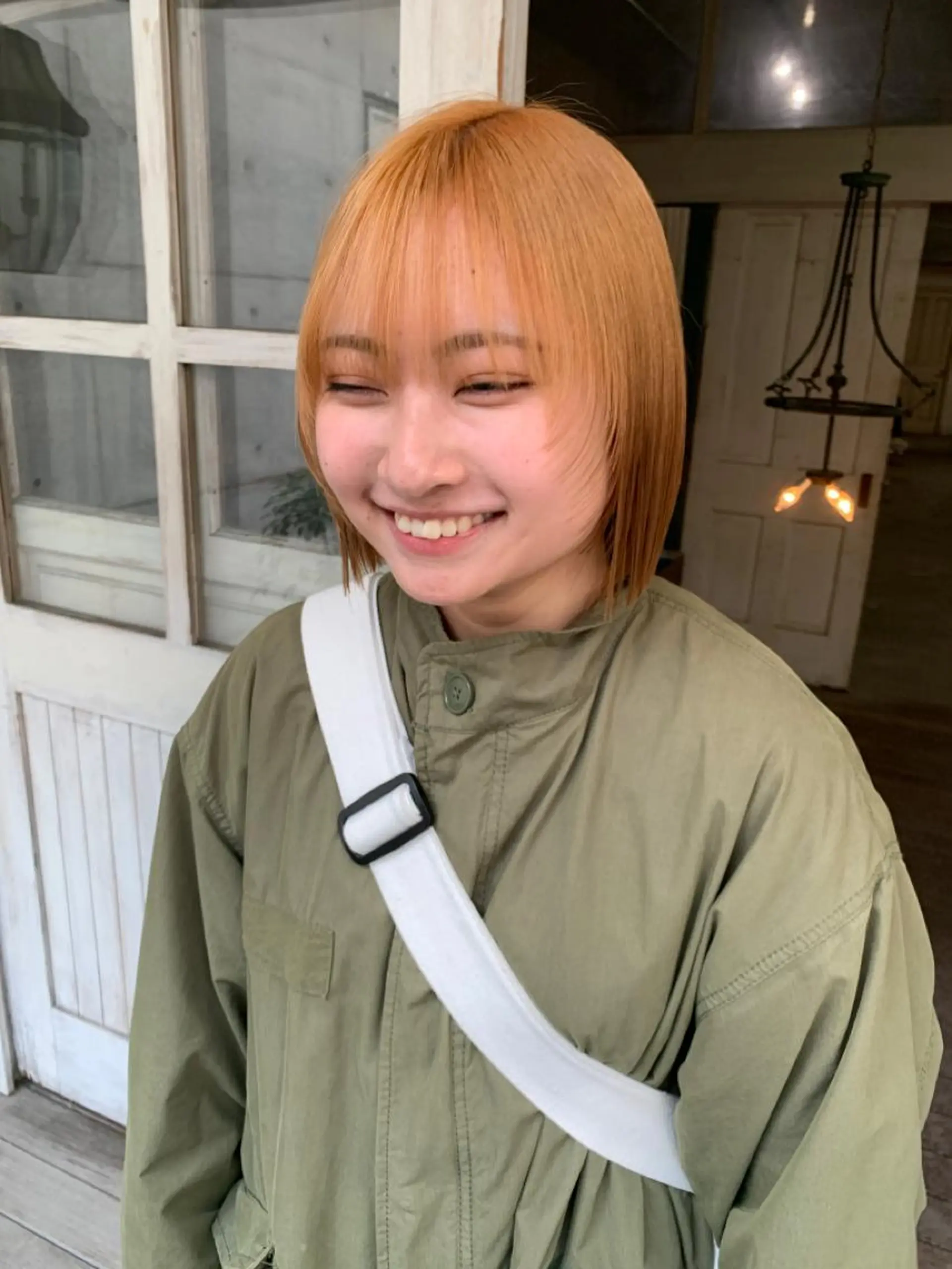 ショート カラー ヘアアレンジ キッズ ショートボブ バレイヤージュ ブリーチ ケアブリーチ 透明感カラー 🌈難波🌈ベージュ カラー【ヒロム】のヘアスタイル