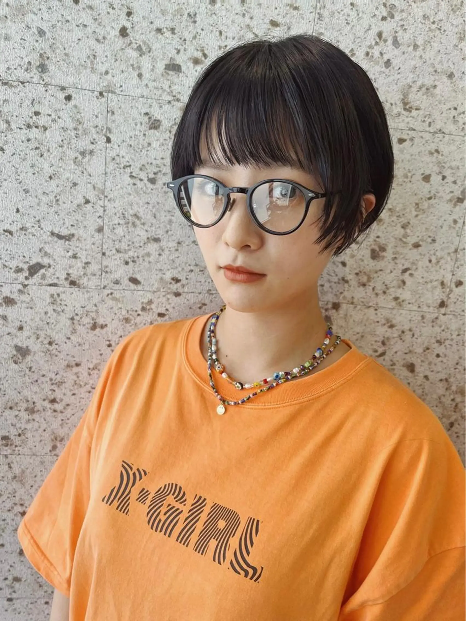 ショート カラー バレイヤージュ ブリーチ ケアブリーチ ハイライトカラー インナーカラー カット lani 天神大名/ブリーチのヘアスタイル