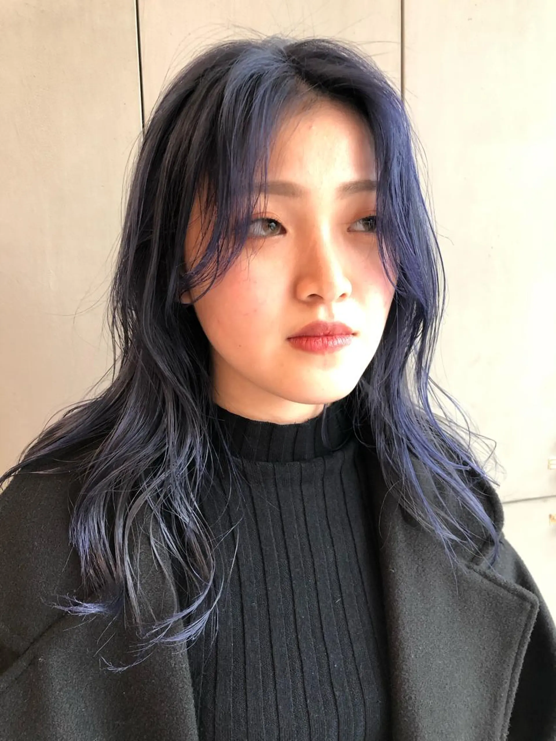 ミディアム カラー ブルーカラー 透明感カラー 古屋 花織のヘアスタイル