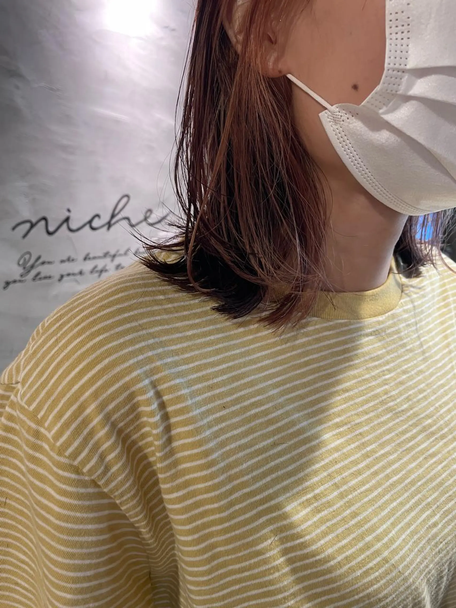 セミロング カット ヘアカラー トリートメント さの あやねのヘアスタイル