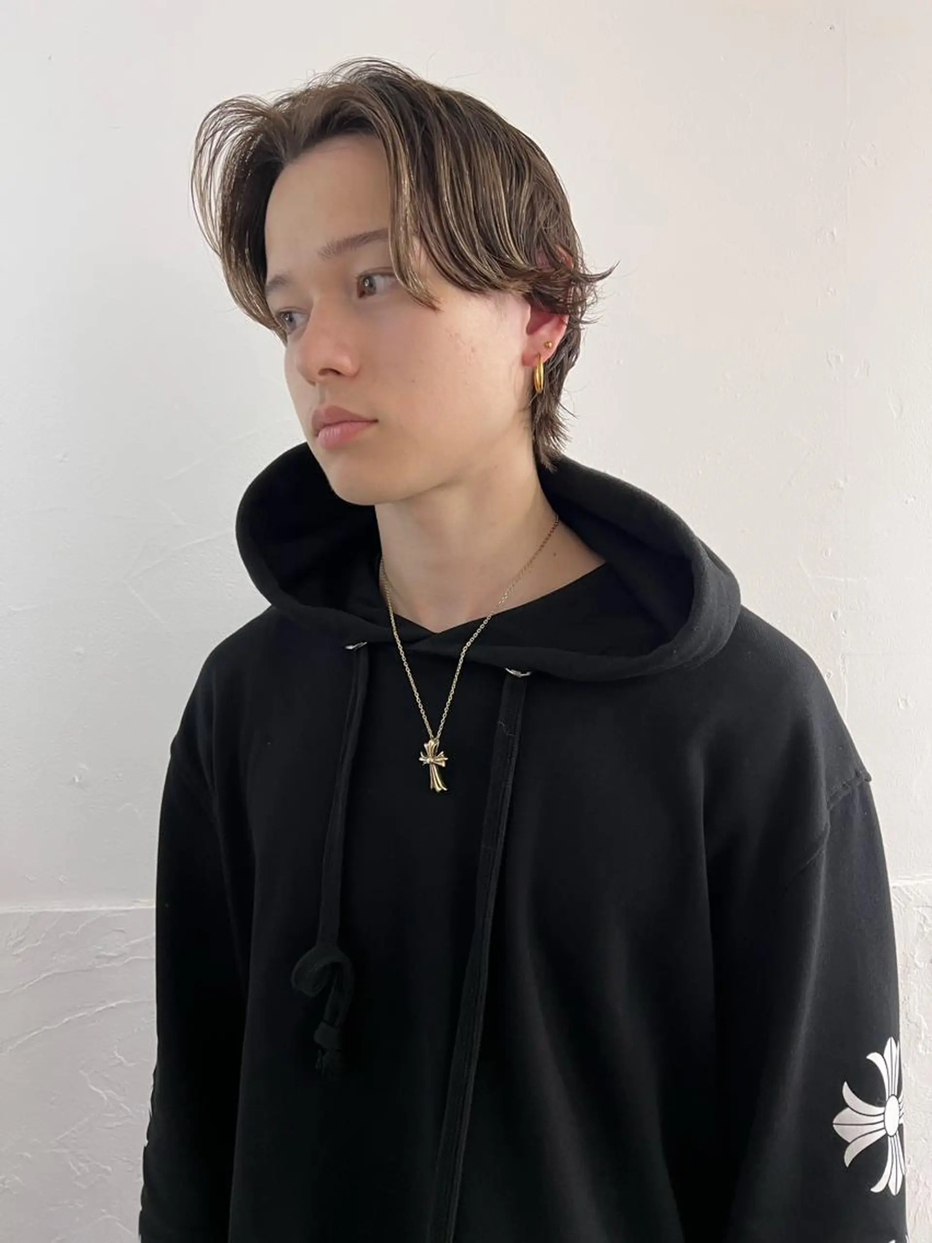 ミディアム カラー パーマ メンズ カット ヘアカラー パーマ トリートメント runsuns メンズカットリュウジのヘアスタイル
