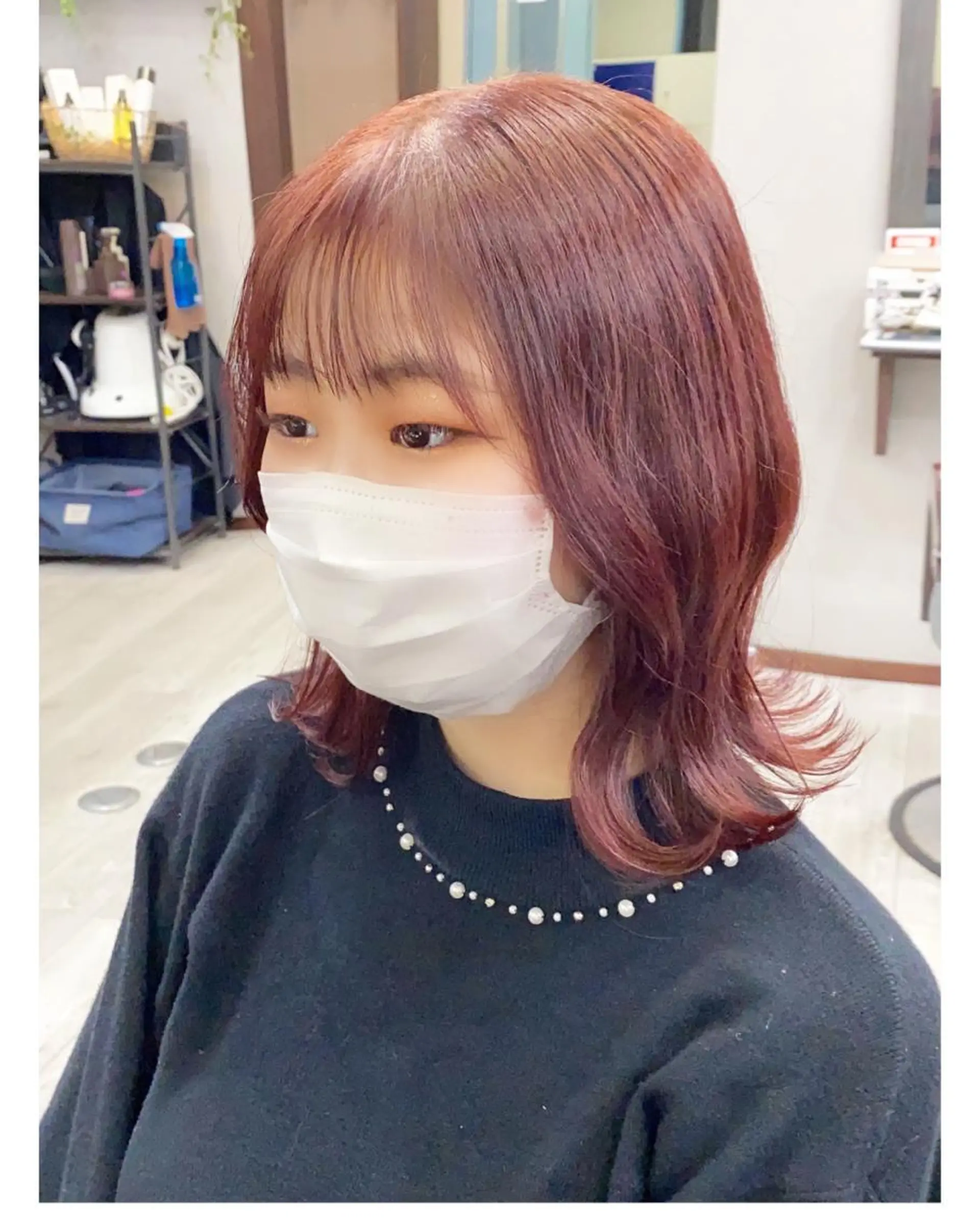 ミディアム カラー カシス ピンクカラー cocoru所属・＊横浜駅＊ 金子 誠也のヘアスタイル