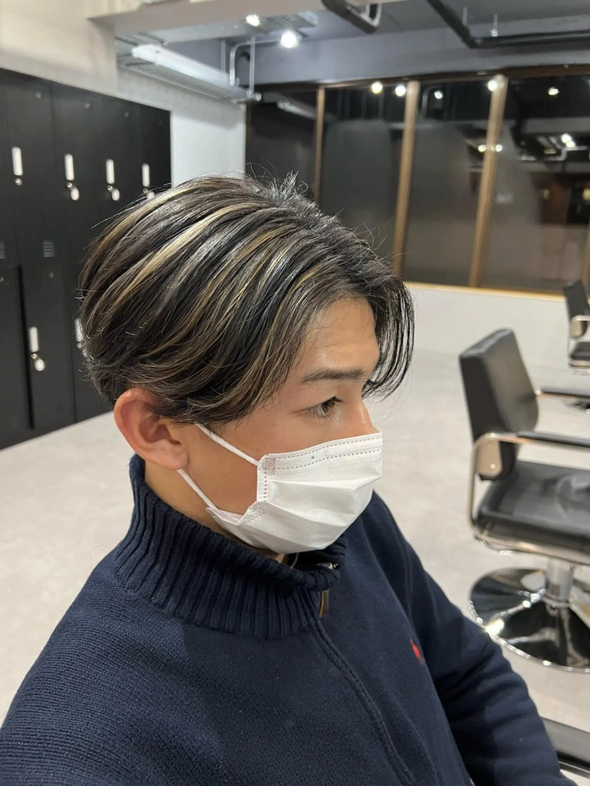 カラー メンズ メンズハイライト ハイライトカラー カット ヘアカラー 金子勇希🔥パーマ 比率90%以上🔥のヘアスタイル