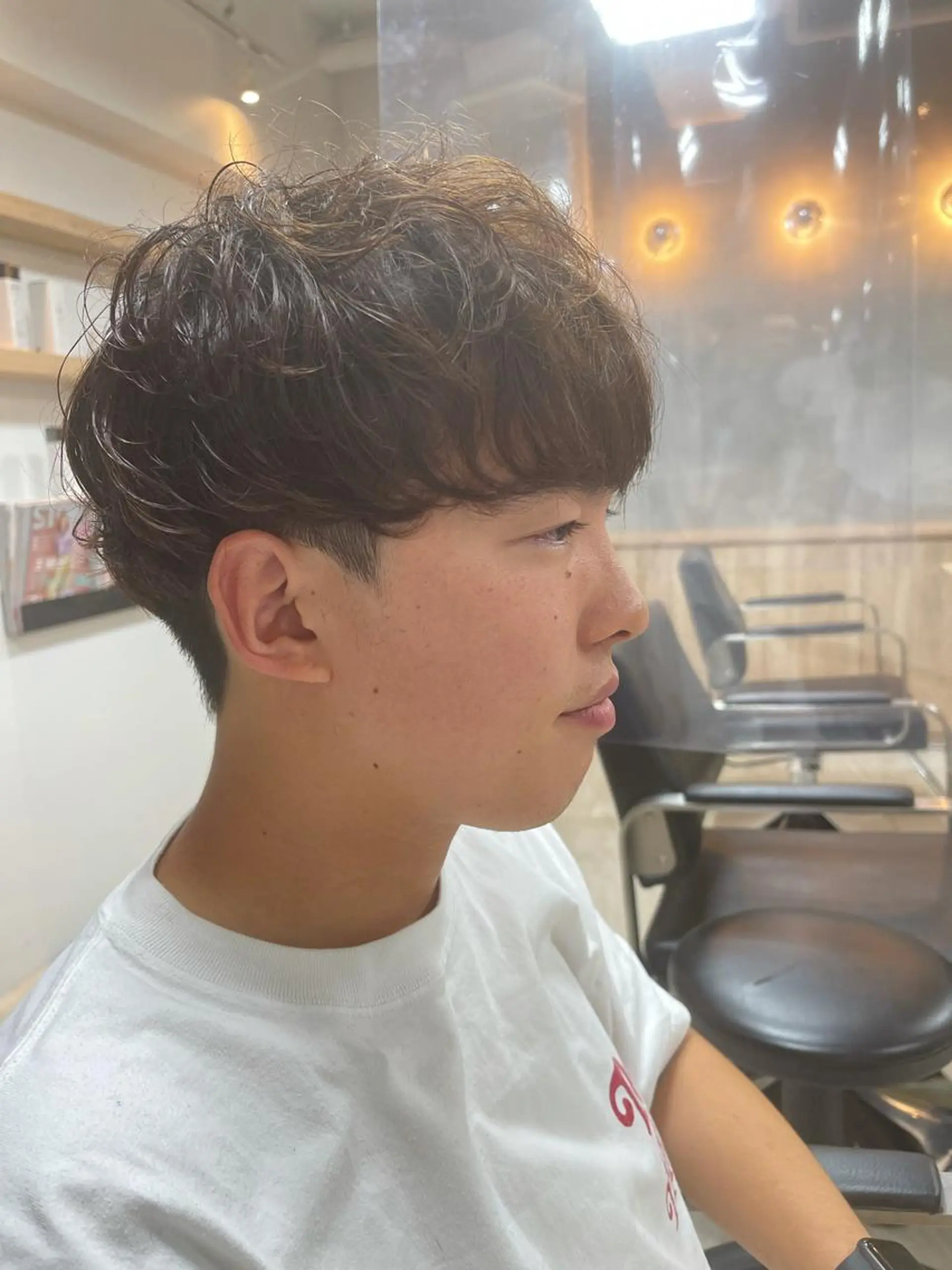 ショート パーマ メンズ メンズパーマ 似合わせカット 🫧似合わせカット としき/立川のヘアスタイル