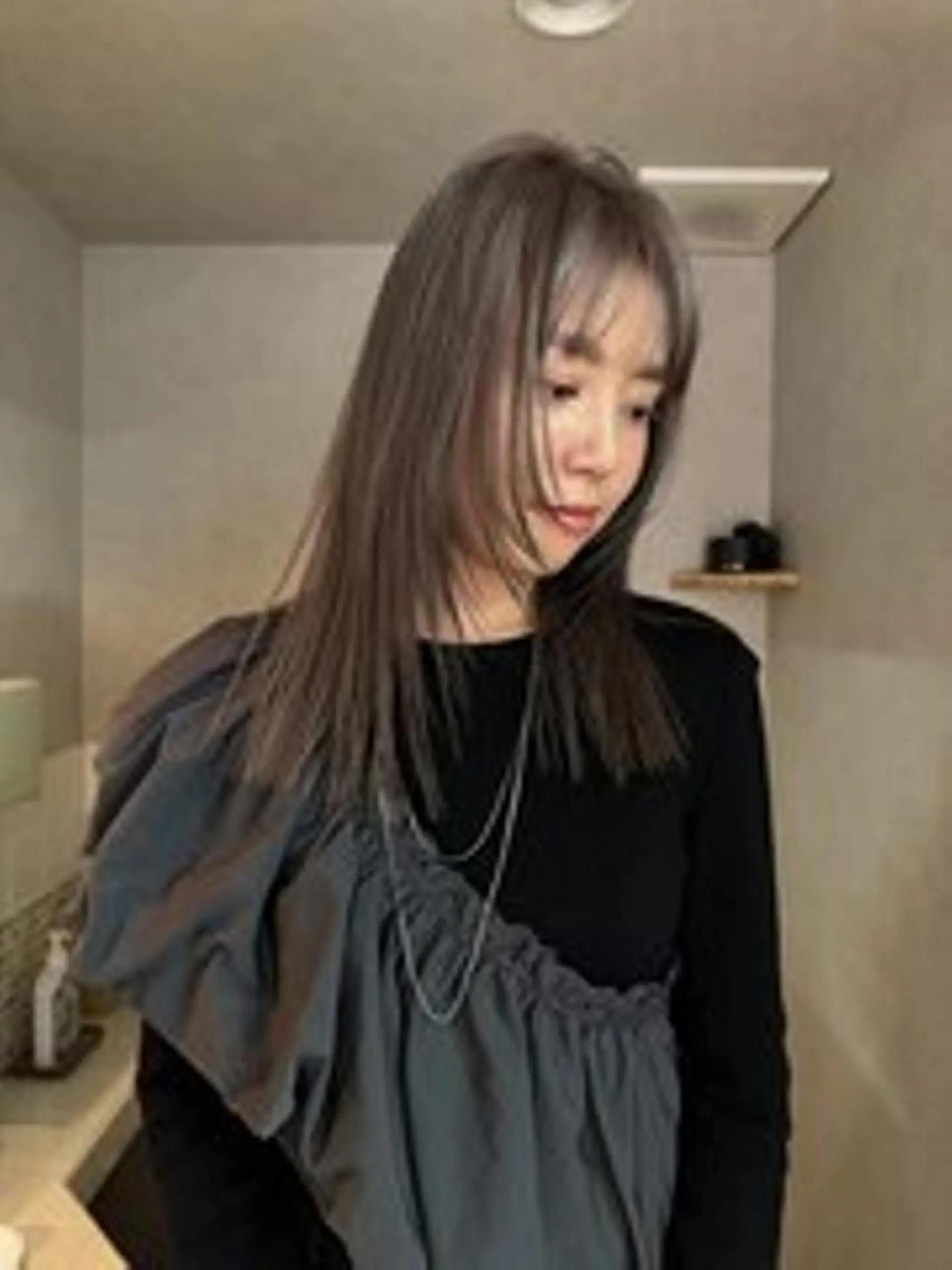 ロング カット ヘアカラー トリートメント nelke 立川のヘアスタイル