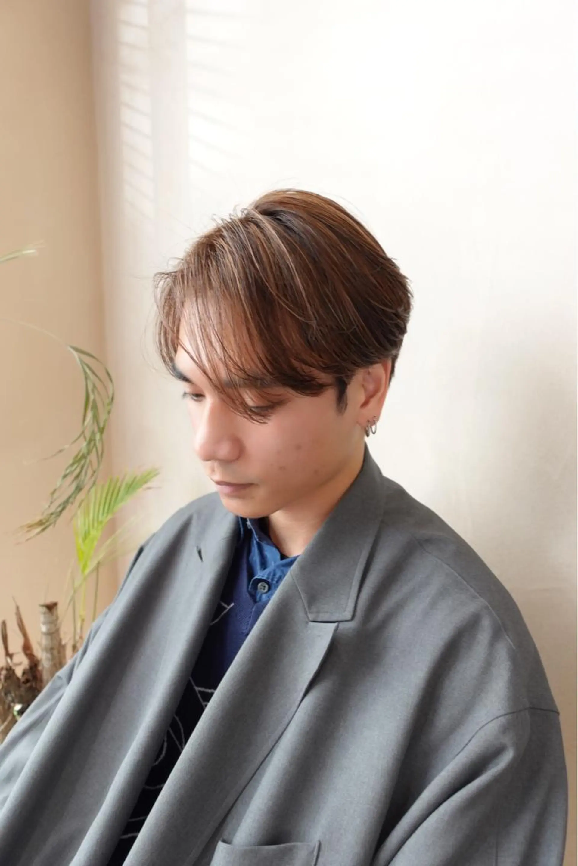 ショート カラー メンズ 外国人風カラー カット パーマ トリートメント 波巻きスパイラルパー マ/シャドウパーマ駿のヘアスタイル